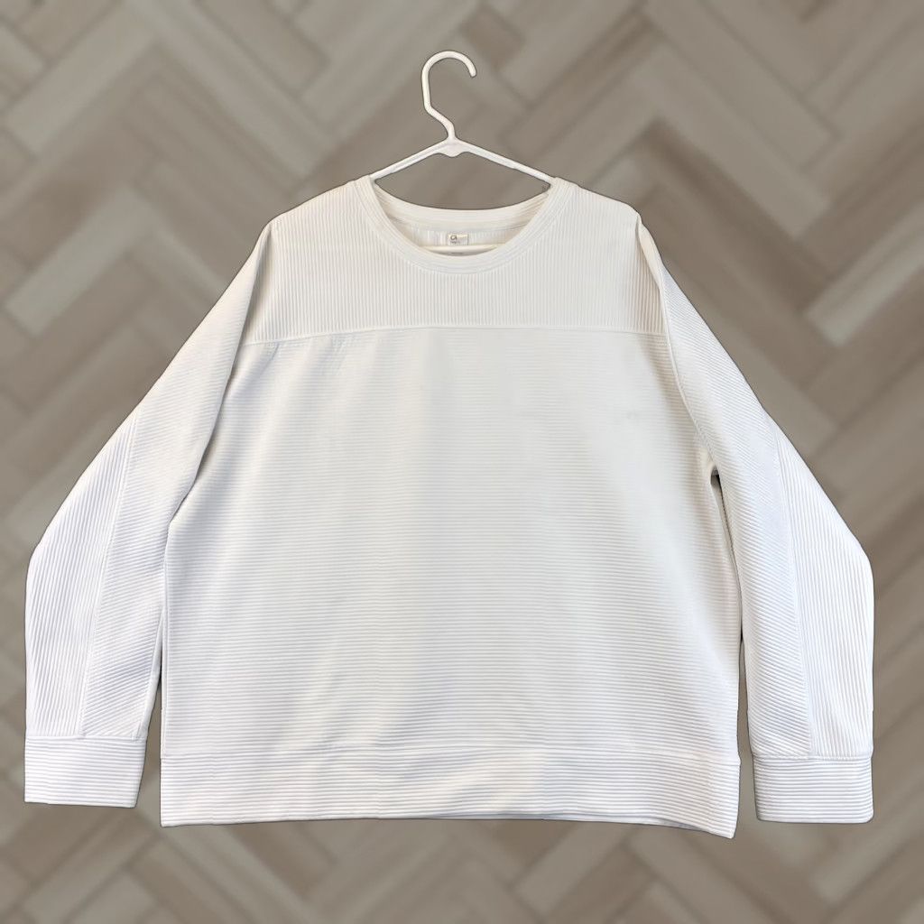 Vintage GAP FIT Active Wear Top Sweater Size XL Long Sleeves White 65-23 / - Size XL / US 12-14 / IT 48-50 - 1 Thumbnail