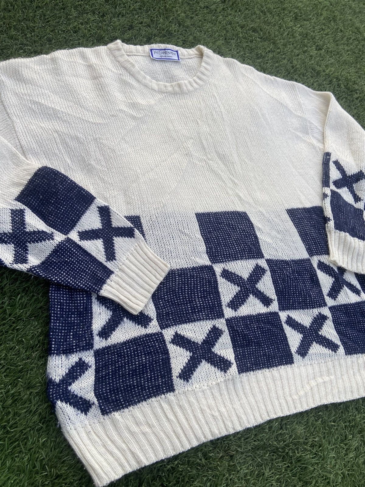 Vintage × Yves Saint Laurent Vintage Yves Saint Laurent knitted Sweater Size US XL / EU 56 / 4 - 3 Thumbnail