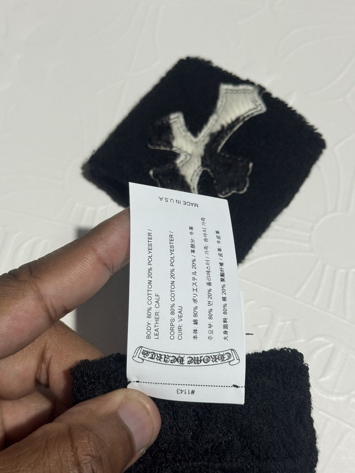 Chrome Hearts Chrome hearts sweatbands wristbands zebra patch Size ONE SIZE - 7 Thumbnail