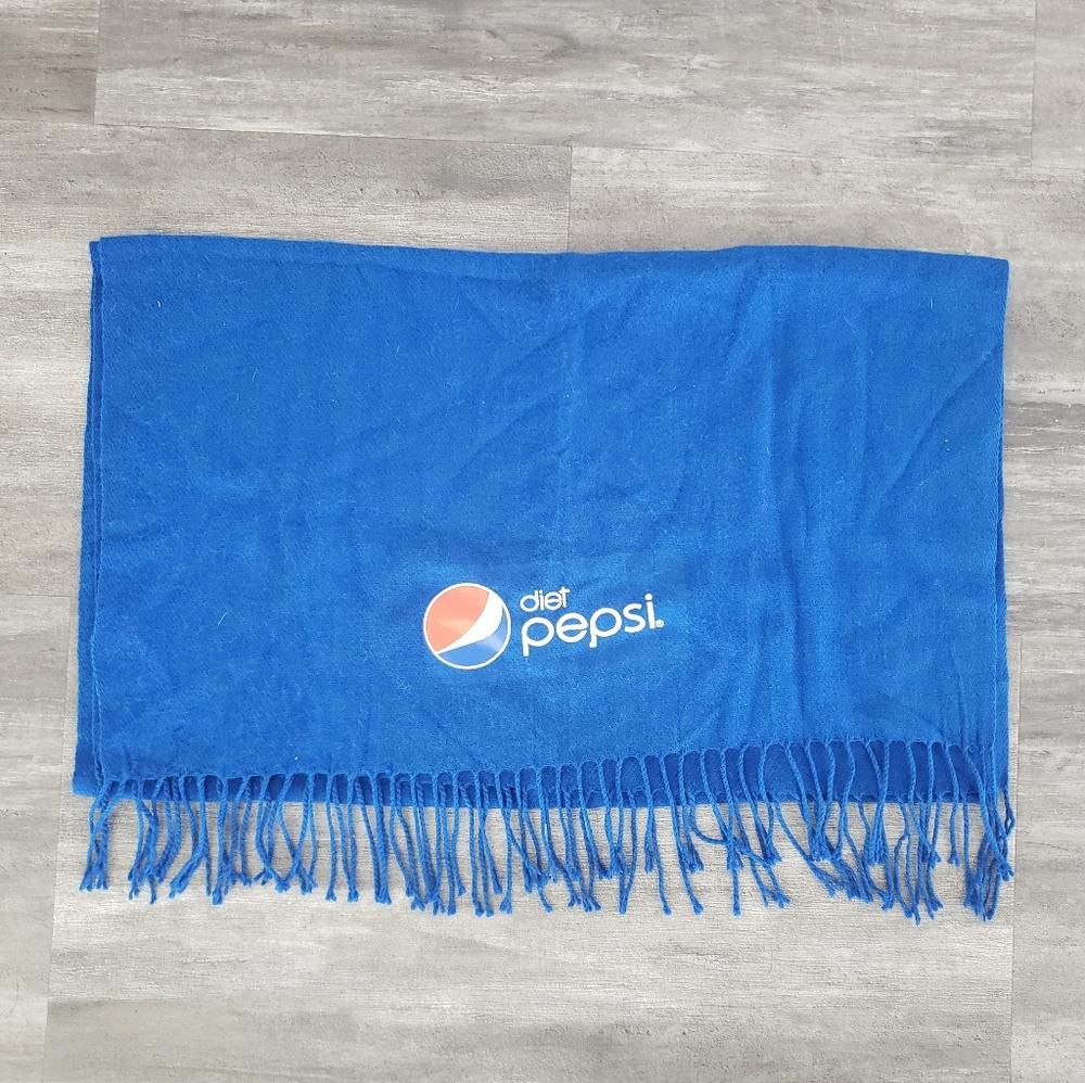 Designer Blue | KC ROYALS | Diet Pepsi Fringed Scarf Size ONE SIZE - 2 Thumbnail