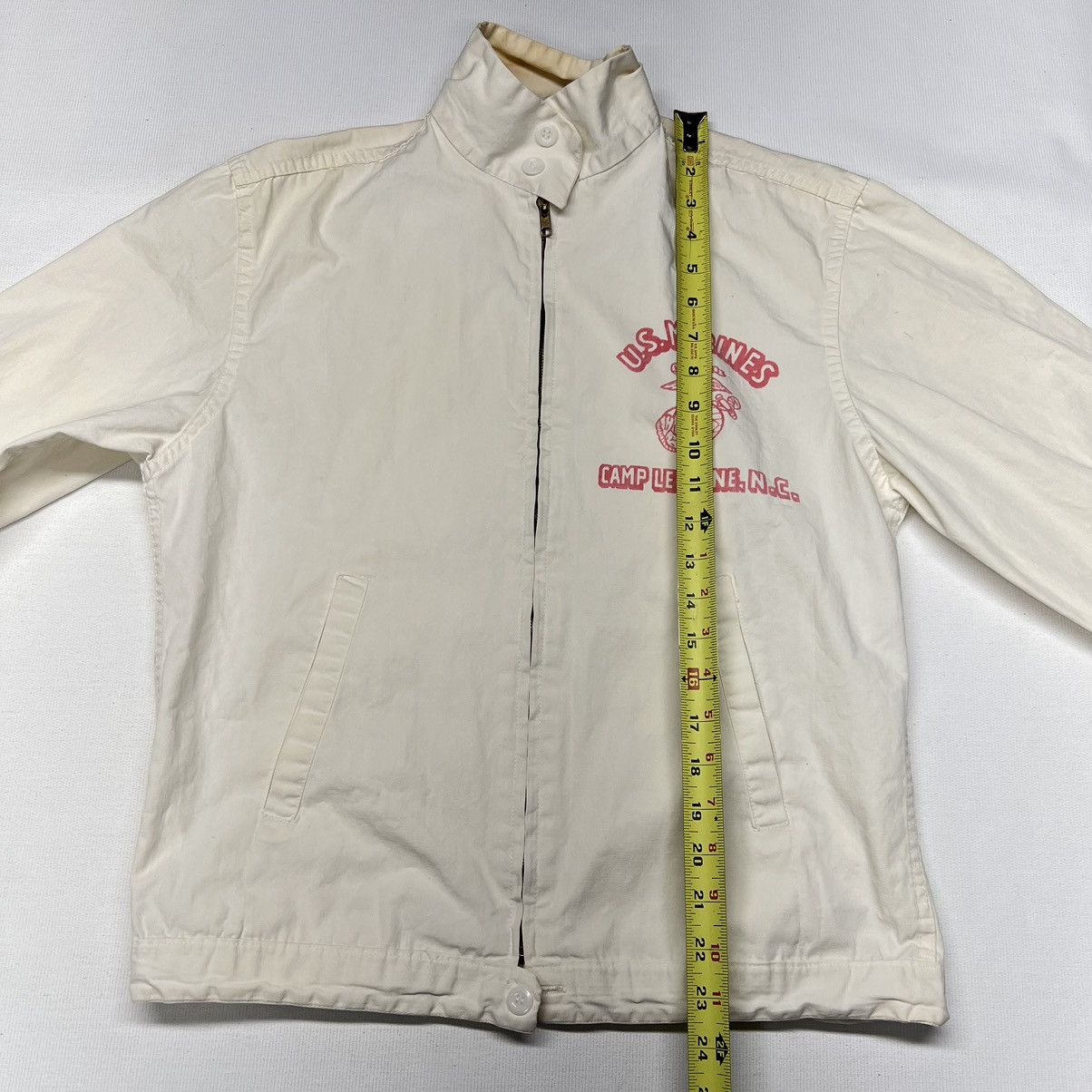 Vintage Marines Jacket Chore Coat Zip Camp Le Jeune Carolina 1950s Size US S / EU 44-46 / 1 - 20 Thumbnail