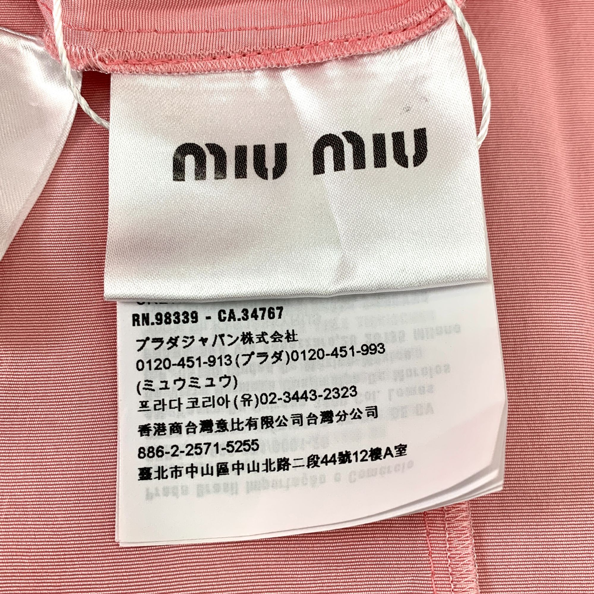Miu Miu [Miu Miu] H11413 Pink Lace Backless Puff Sleeve Dress 42 EU Size M / US 6-8 / IT 42-44 - 13 Thumbnail