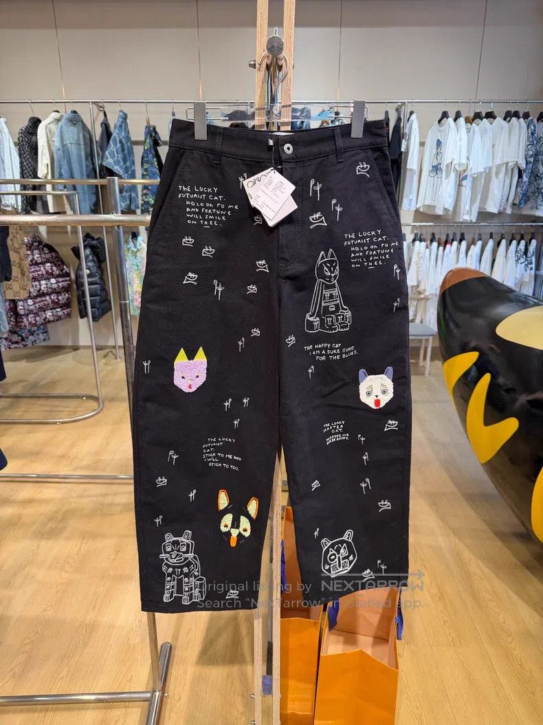 Loewe Loewe Black cat cartoon jeans Size 25" / US 0 / IT 36 - 1 Thumbnail