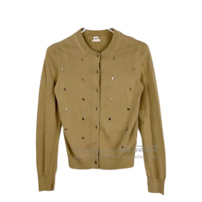 Hermes Hermes Khaki Metal Pig Nose Cardigan Size XS / US 0-2 / IT 36-38 - 1 Thumbnail