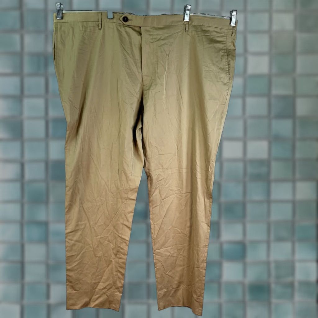 VINTAGE Rota Sartorial Italian Dress Pants Men Size 48 Wool Cotton Straight Leg Beige 4 Season