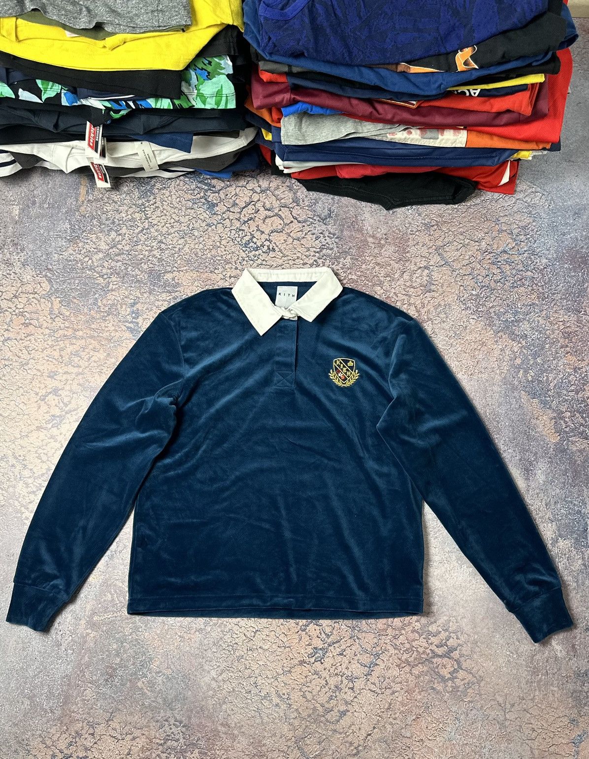 Japanese Brand × Kith Kith Velour Long Sleeve Y2K Size US S / EU 44-46 / 1 - 1 Thumbnail