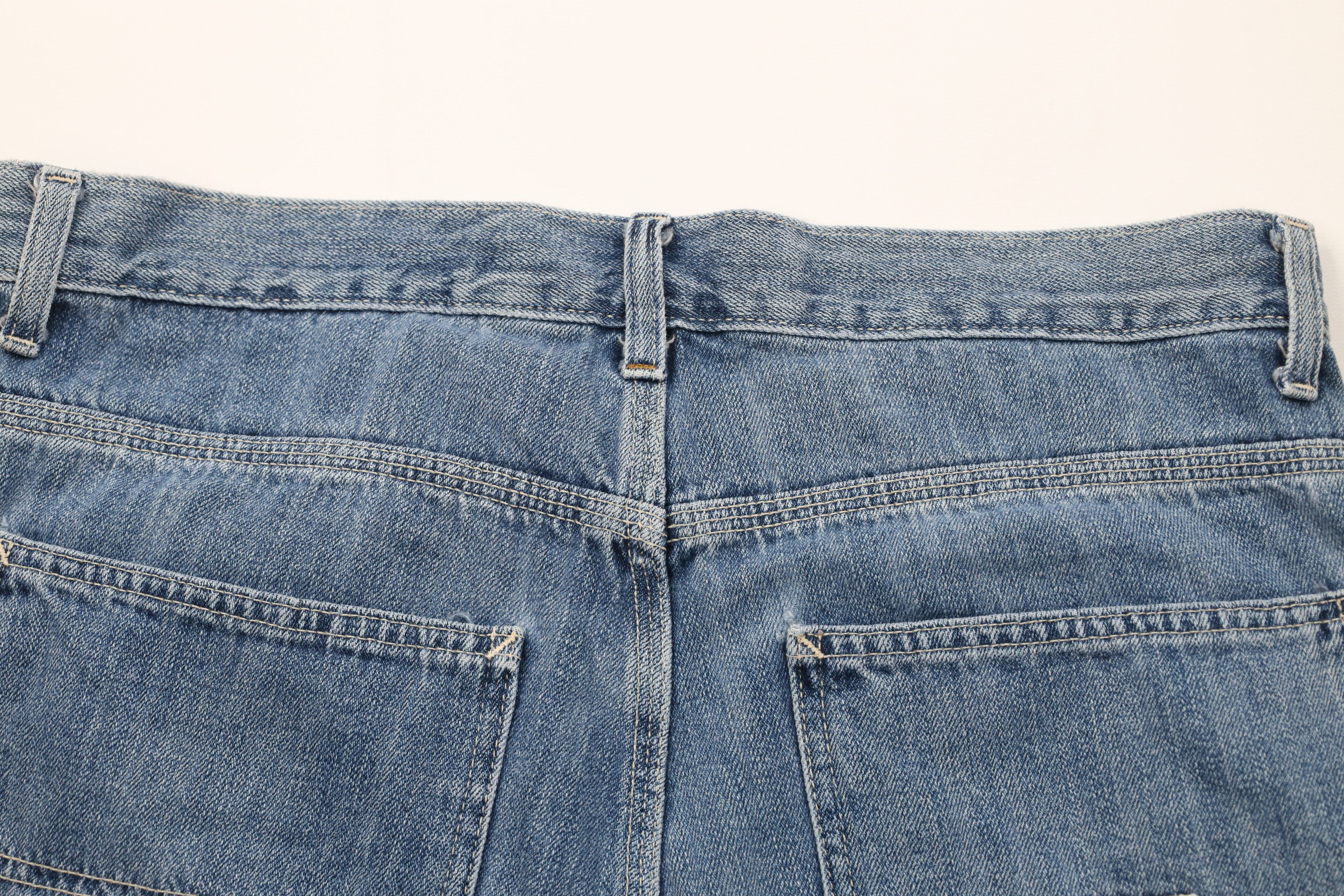 Gap Vintage 90s Gap Carpenter Denim Jean Shorts Blue Cotton Size US 34 / EU 50 - 10 Thumbnail