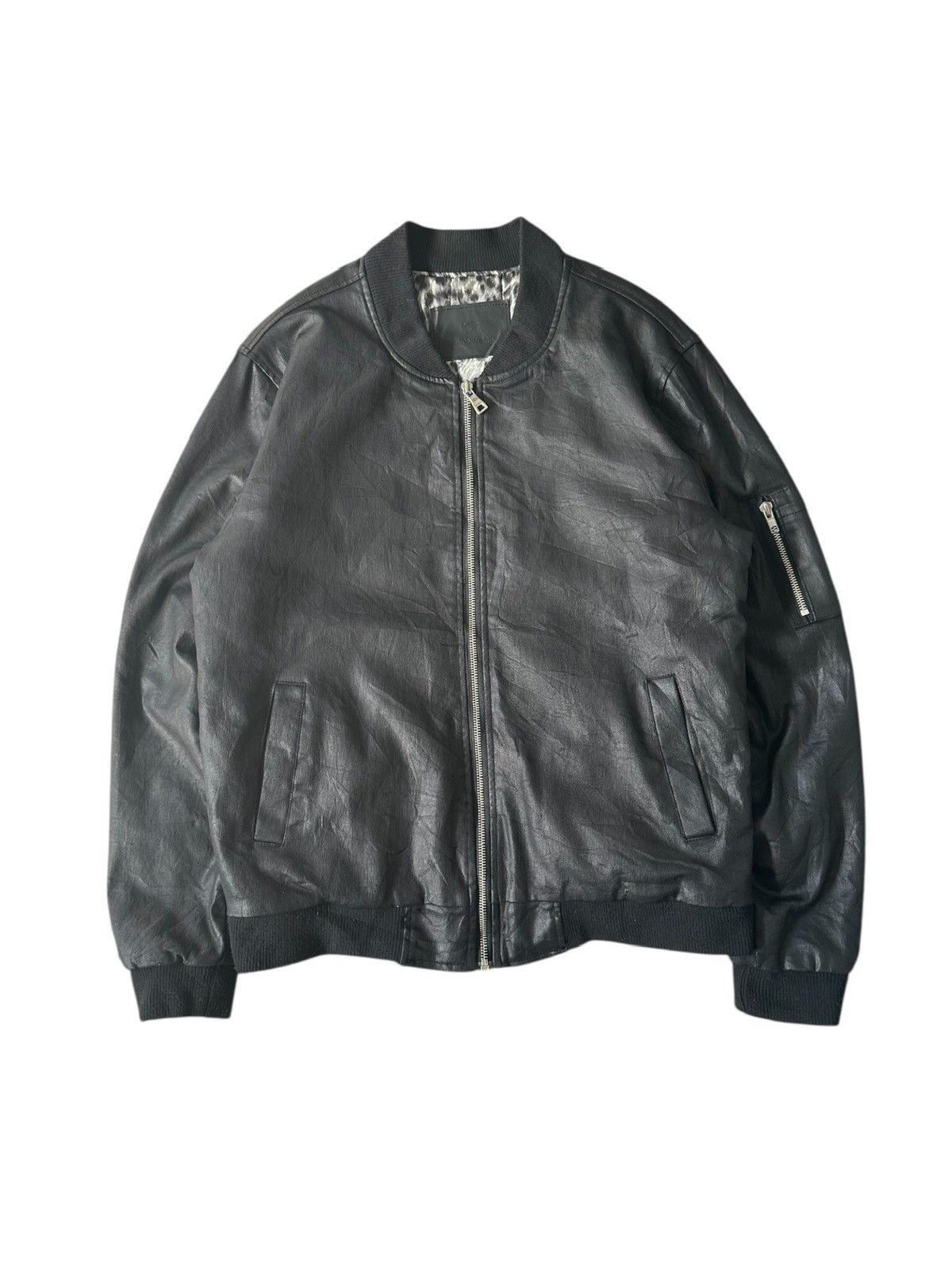 ABAHOUSE 🔥Rare🔥 Designworks coated black bomber jacket Size US L / EU 52-54 / 3 - 2 Thumbnail