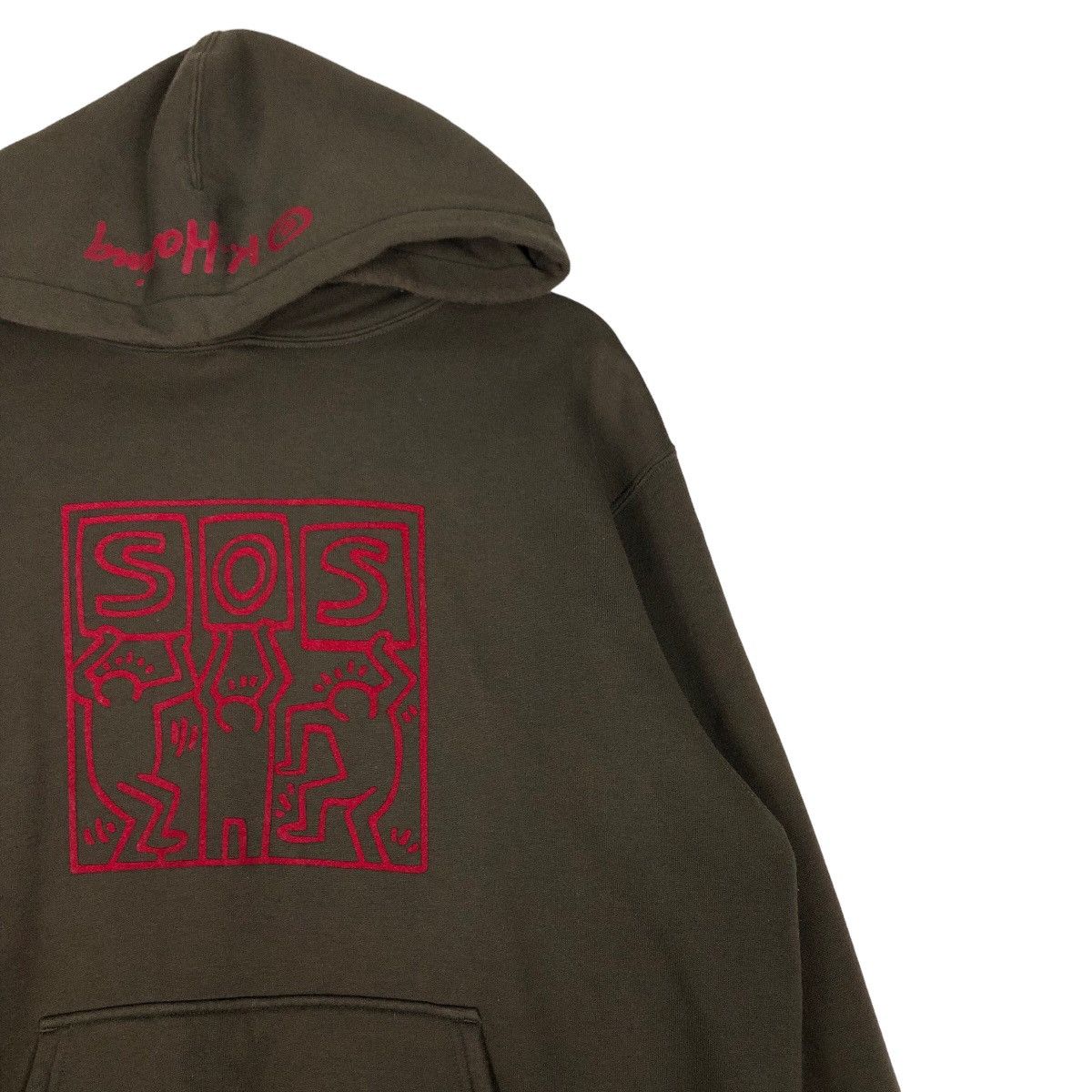 Japanese Brand 🔥Vintage Hoodie Pull Over Keith Haring Big Logo Size US L / EU 52-54 / 3 - 6 Thumbnail