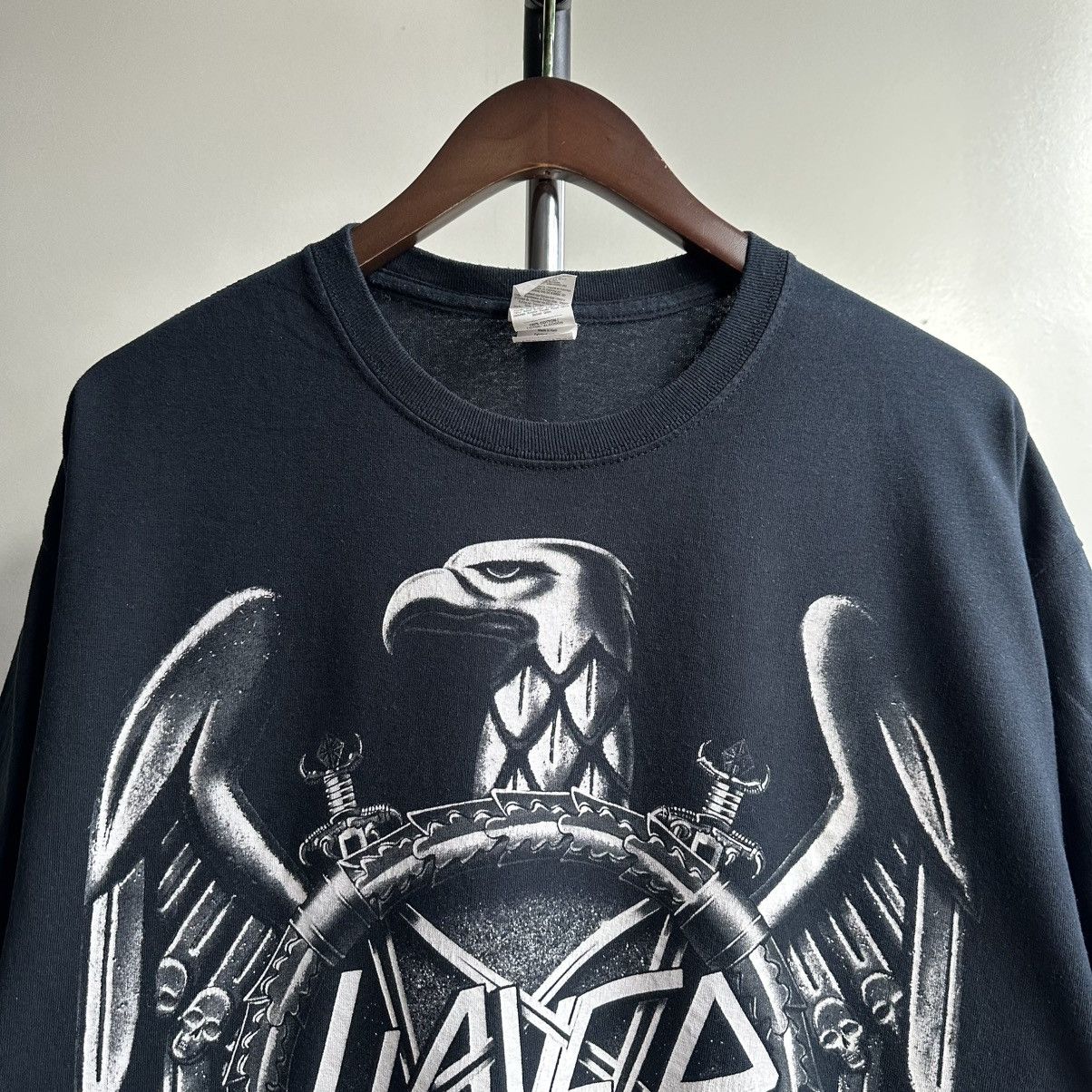 Band Tees VINTAGE Y2K SLAYER EAGLE GRAPHIC PROMO BAND TEE Size US XL / EU 56 / 4 - 2 Thumbnail