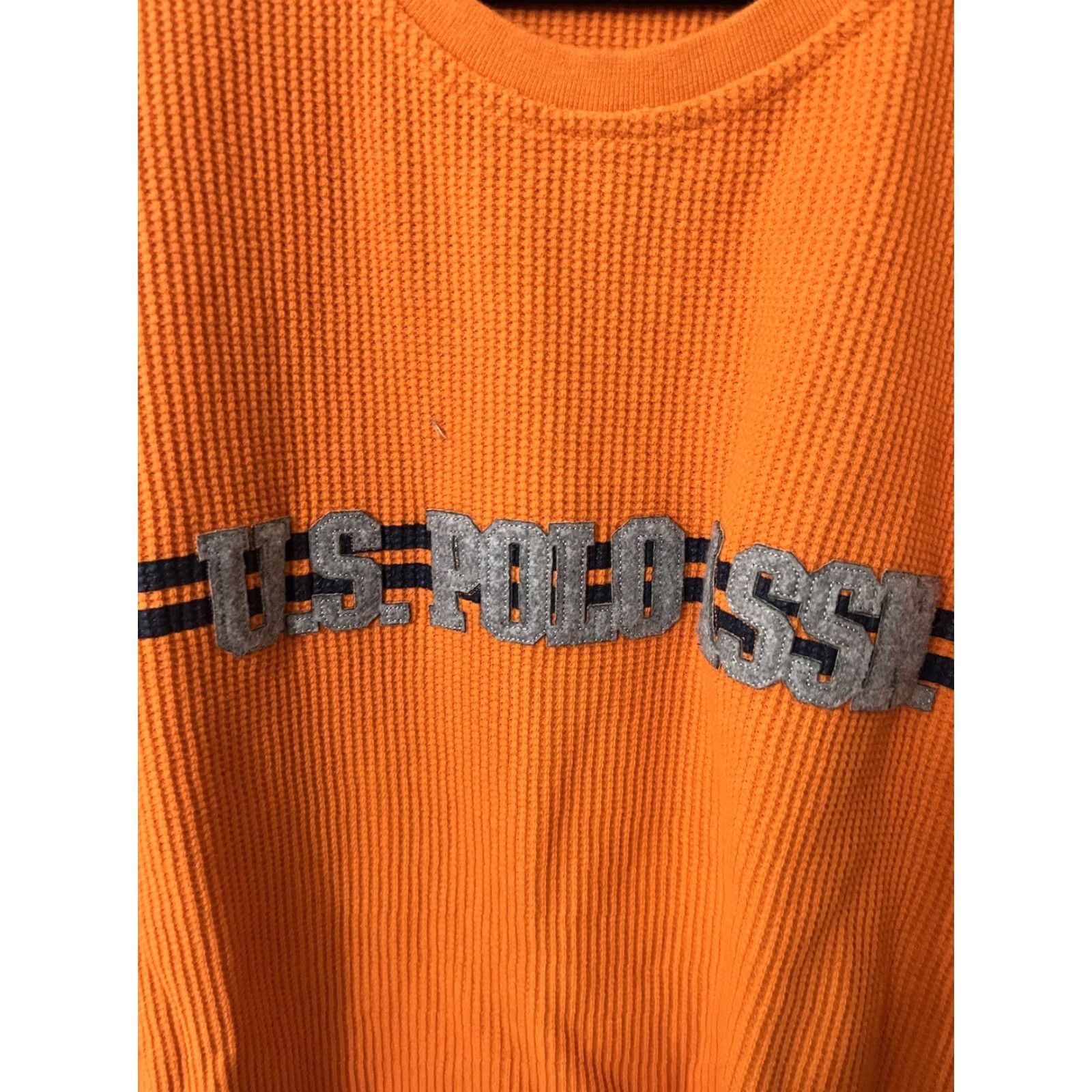 Vintage U.S. Polo Assn. Thermal Shirt XL Orange Long Sleeve Crew Neck Embroidered Classic Men's Size US XL / EU 56 / 4 - 2 Thumbnail