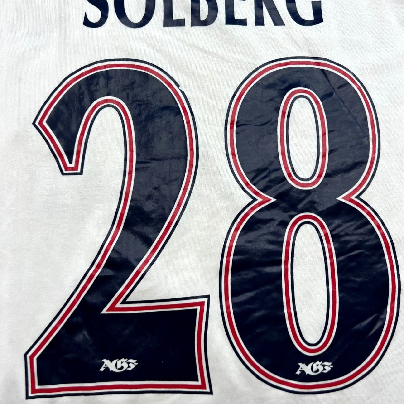 Hummel Aarhus GF 2012 2013 Home Solberg #28 Football Jersey Sz L Hummel Match Issue Shirt Men White XS? No, keep simple Size US L / EU 52-54 / 3 - 4 Thumbnail