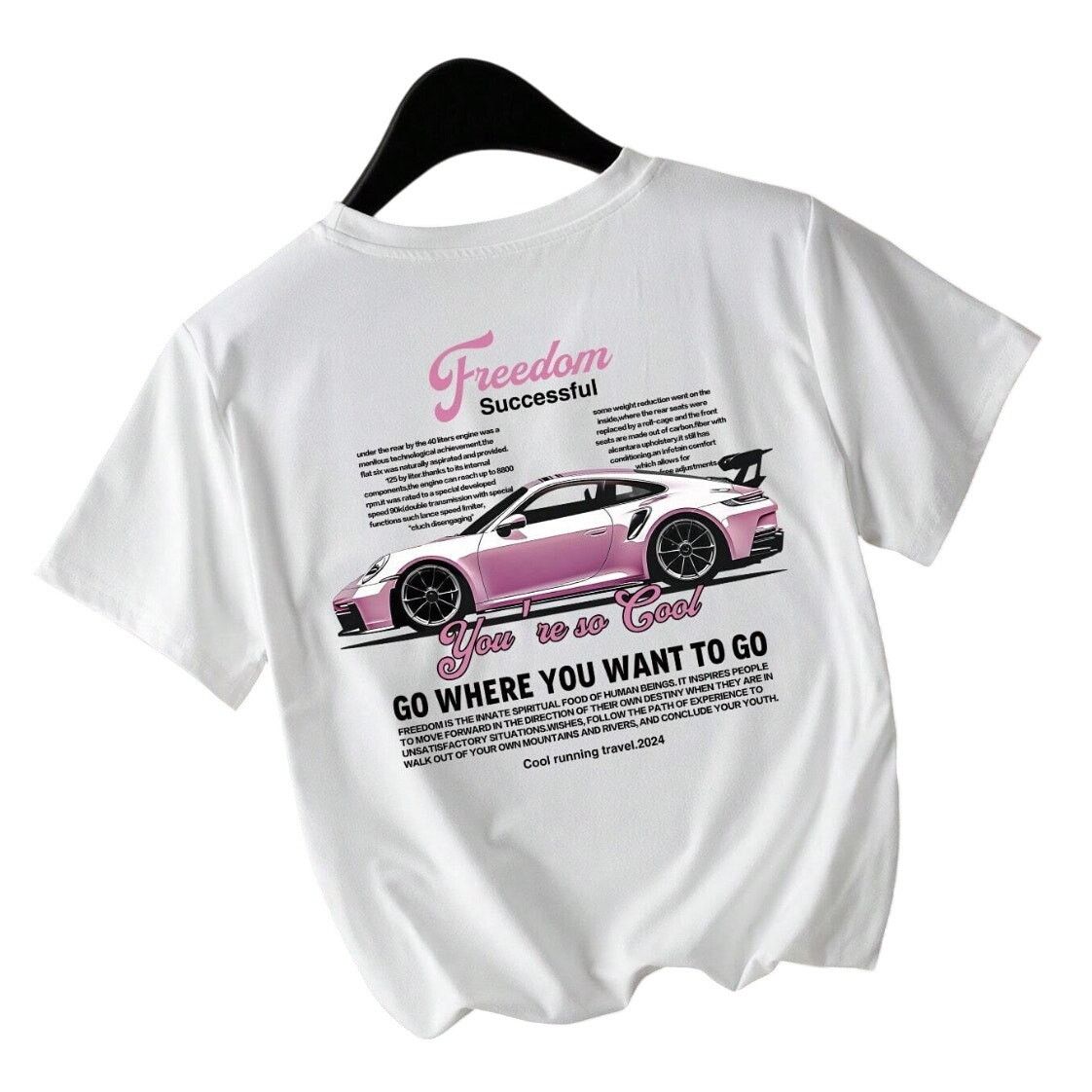 Shein You're So Cool Car Graphic T-Shirt in White, Size 3XL Size 3XL / US 20-22 - 1 Thumbnail