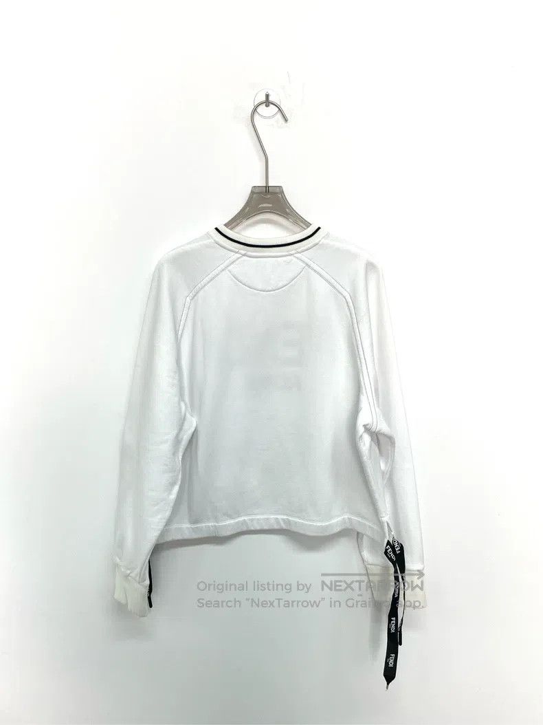 Fendi Fendi White Logo Sweatshirt Size M / US 6-8 / IT 42-44 - 5 Thumbnail