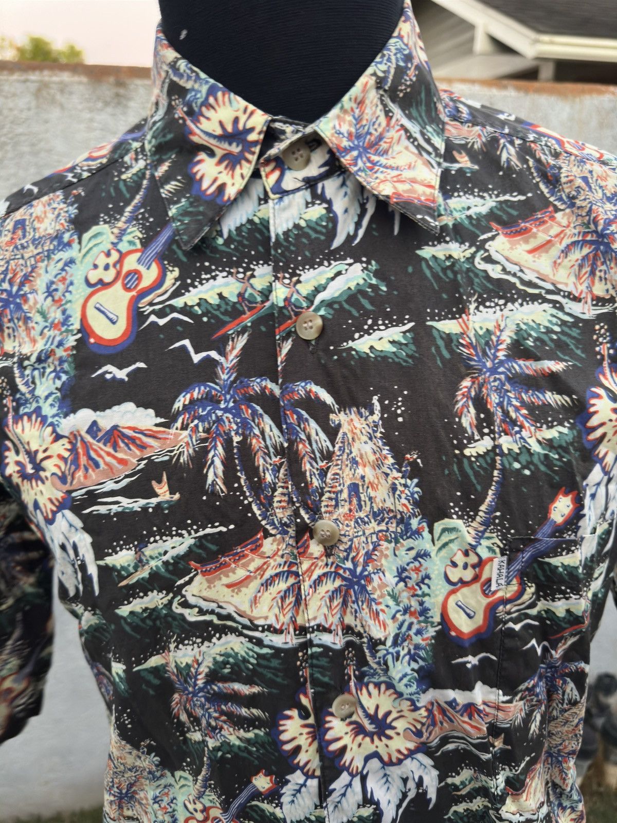 Other Kahala Hawaiian Print Multicolored Full Button Men's Small Size US S / EU 44-46 / 1 - 3 Thumbnail