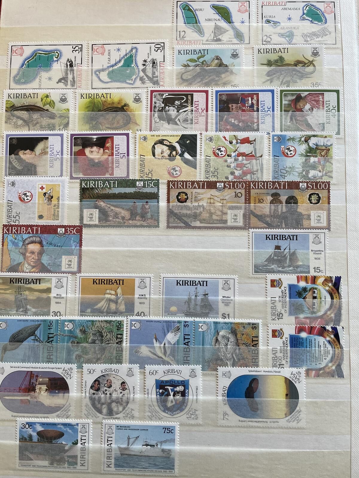 Other Extensive Kiribati Mint NH Stamp Collection 8-Page Stockbook Size ONE SIZE - 3 Thumbnail