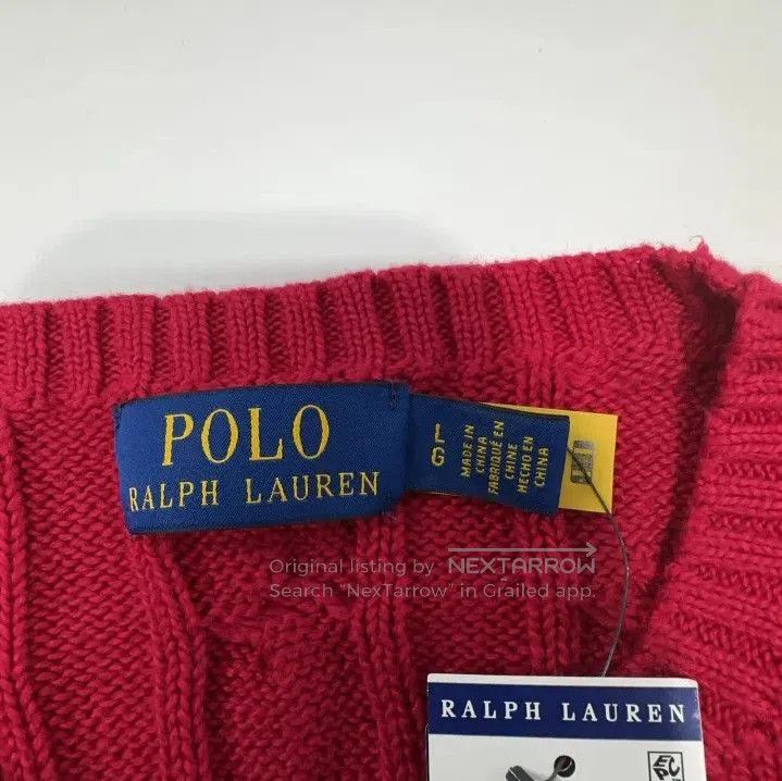 Polo Ralph Lauren Polo Ralph Lauren SS23 Cable Knit Logo Sweater. Size US L / EU 52-54 / 3 - 5 Thumbnail