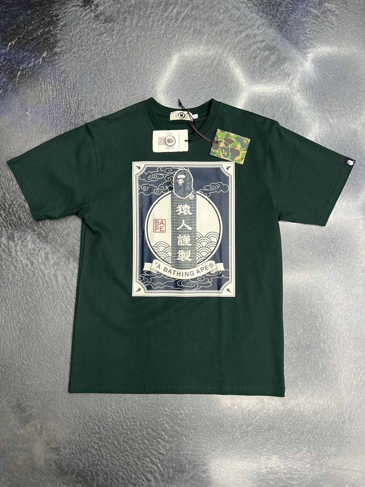 Bape Bape Japanese Label Design T-Shirt Size US L / EU 52-54 / 3 - 1 Thumbnail