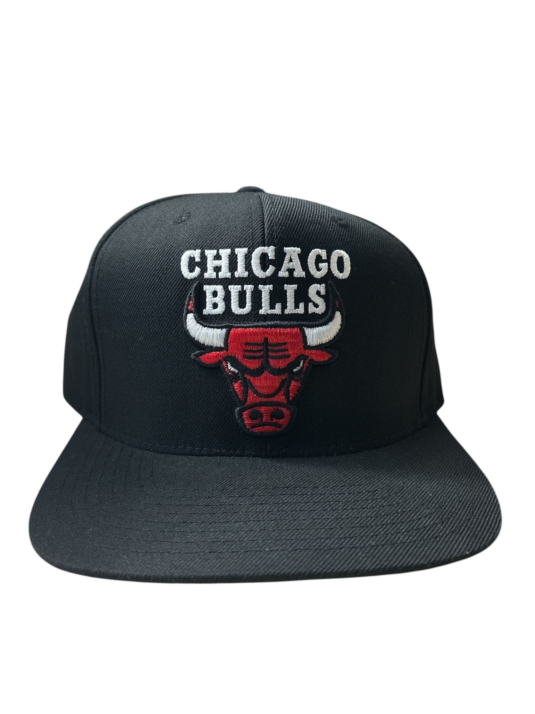 Mitchell & Ness Chicago Bulls Snapback Hat Black Red White Size ONE SIZE - 1 Thumbnail