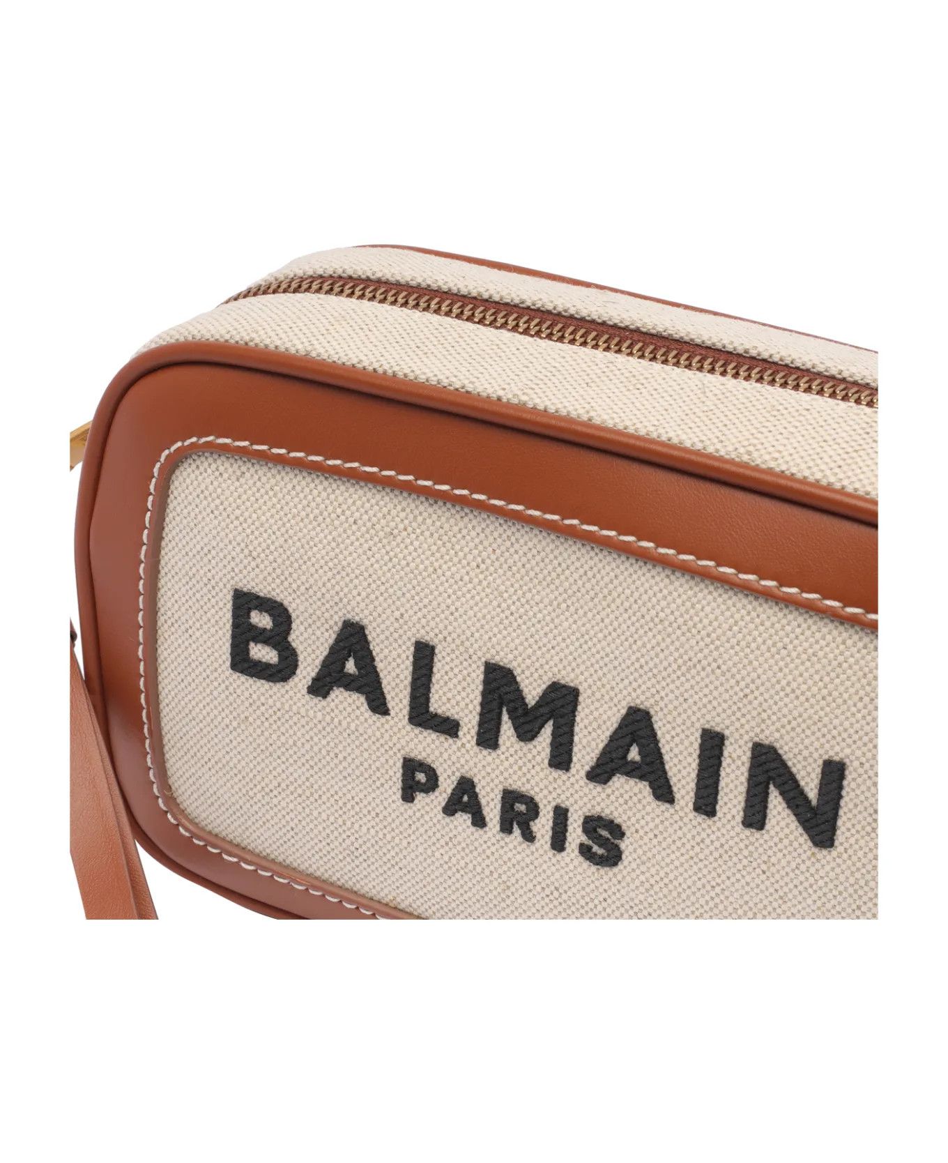 Balmain o1s1wg111225 Size:OS/B-Army Camera Case in White/Brown Size ONE SIZE - 3 Thumbnail