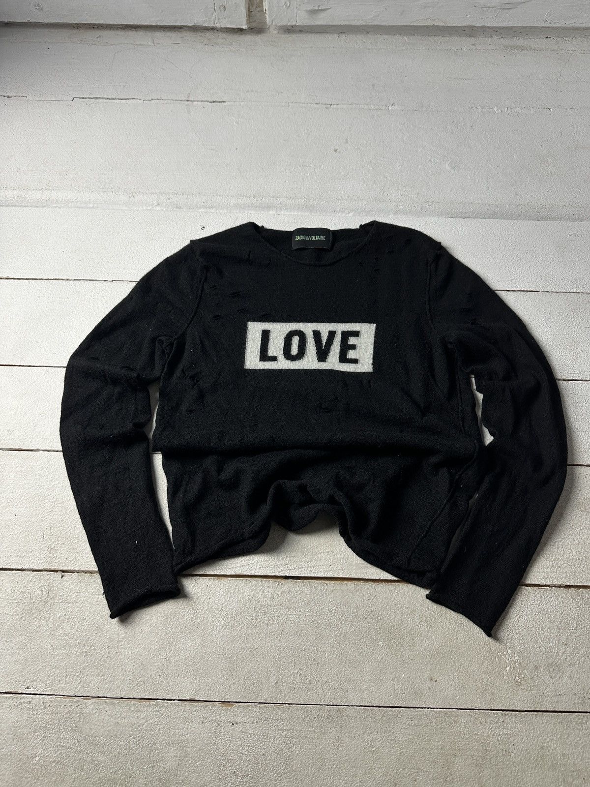 Zadig & Voltaire 🚨VNTG Zadig & Voltaire LOVE BIG LOGO Degrade Skull sweater Size S / US 4 / IT 40 - 1 Thumbnail