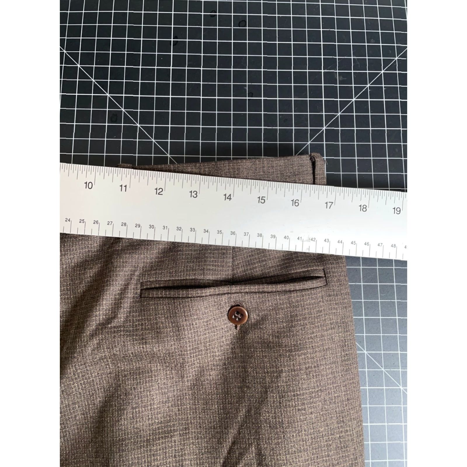 Zanella Zanella Mens Dress Pants Brown Wool Cuffed Pleated 33 x 26 Zip Fly 34 Regular Inseam 26 in Italy Vintage No Size US 33 - 5 Thumbnail