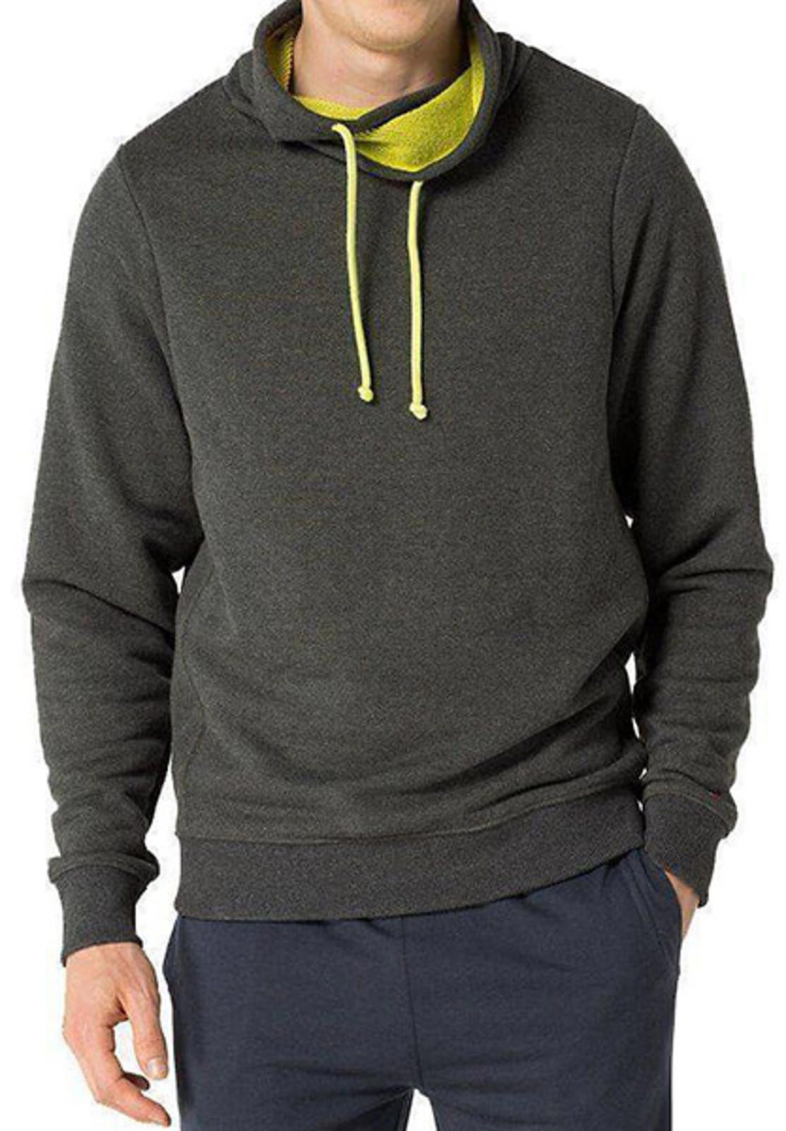 Tommy Hilfiger Tommy Hilfiger Funnel Neck Sweatshirt - Grey/Lime - Size L Size US L / EU 52-54 / 3 - 1 Thumbnail