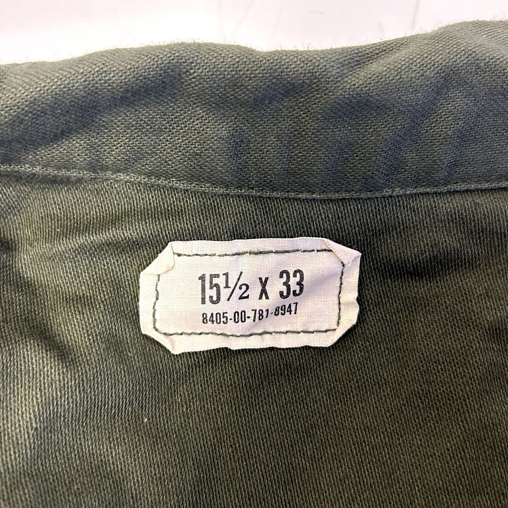 70's Vietnam Military US Navy SATEEN OG 107 Utility Shirt