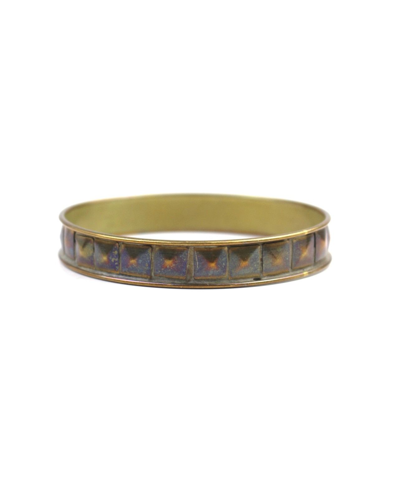 Hysteric Glamour 2000S JAPANESE MADE BRASS PATINA MOSAIC BANGLE Size ONE SIZE - 2 Thumbnail