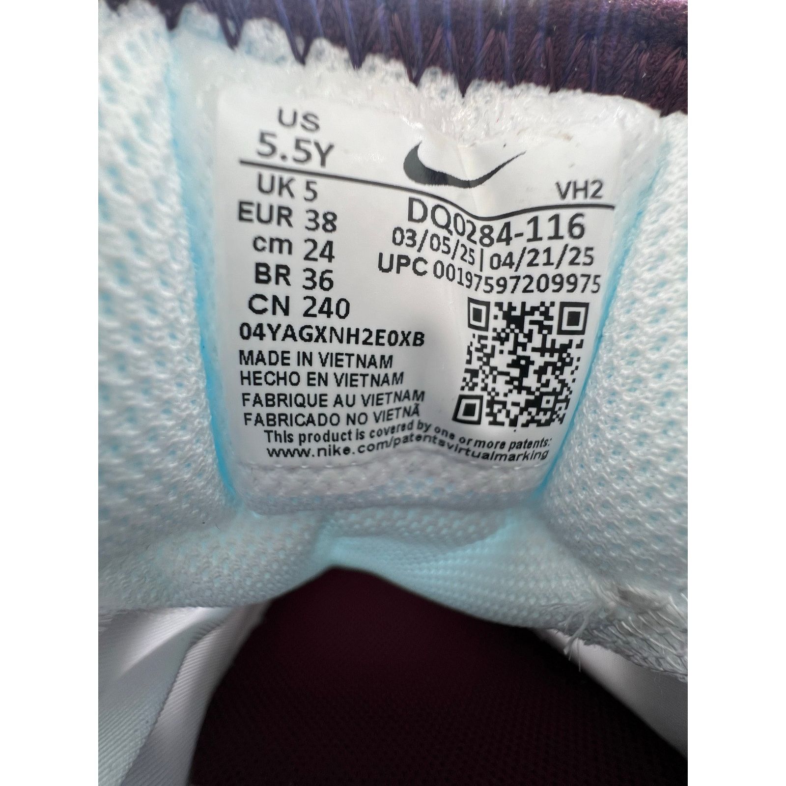 Nike Nike Air Max SYSTEM GS “White Burgundy Crush Pink” Size US 7 / IT 37 - 6 Thumbnail