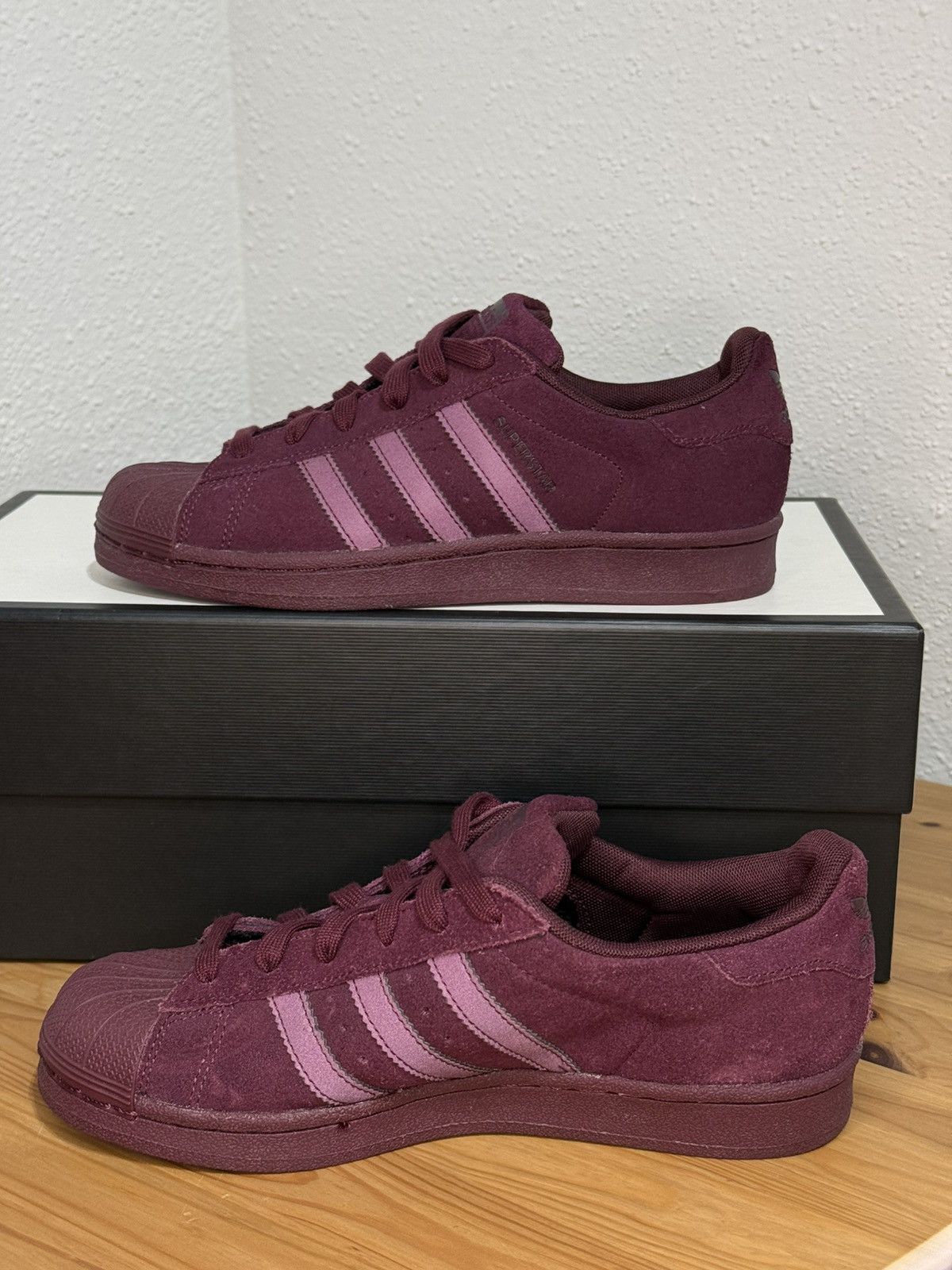 Adidas adidas Superstar Maroon Purple Size US 4.5 / IT 34.5 - 3 Thumbnail