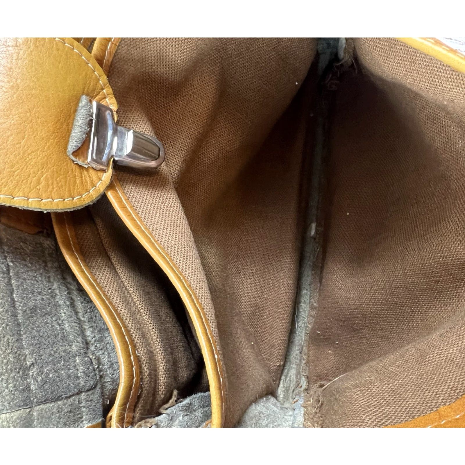 Vintage VINTAGE YKK Leather Saddle Bag Purse Tan Women 70s Shoulder Flap Brown Lining Size ONE SIZE - 6 Thumbnail