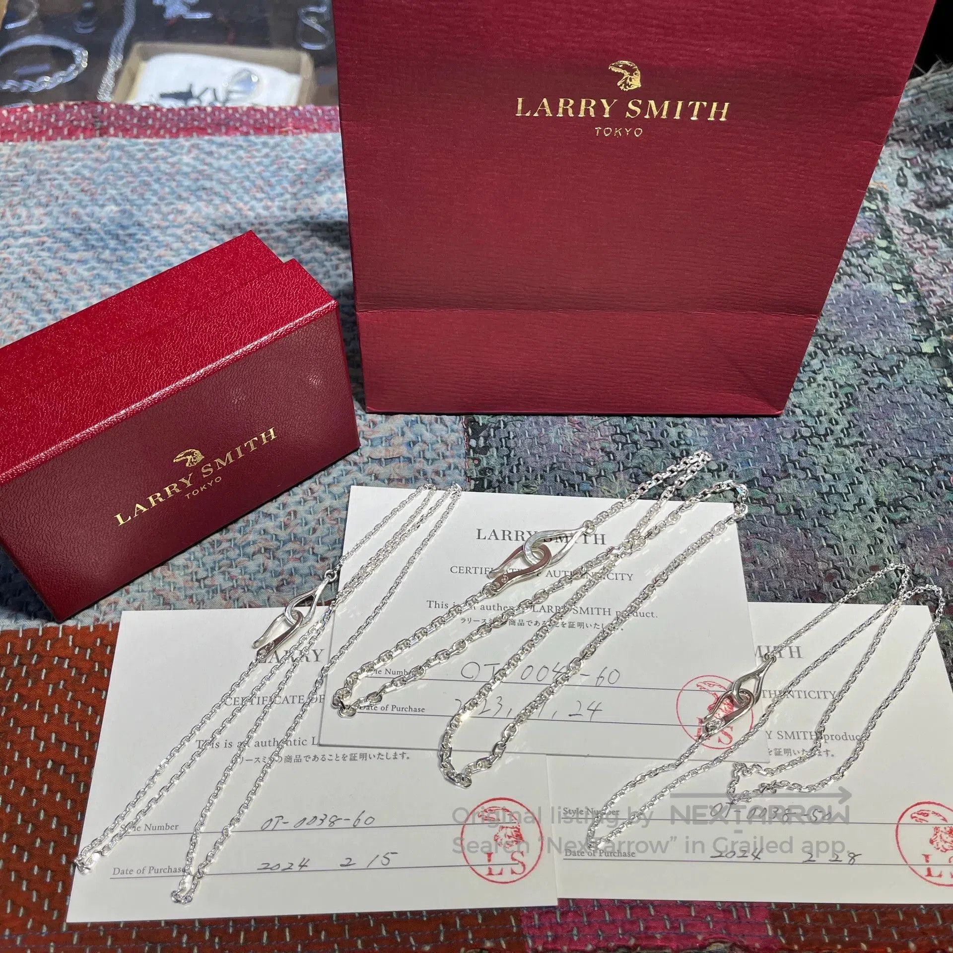 Larry Smith larry smith silver chain with authenticity card. Size ONE SIZE - 5 Thumbnail