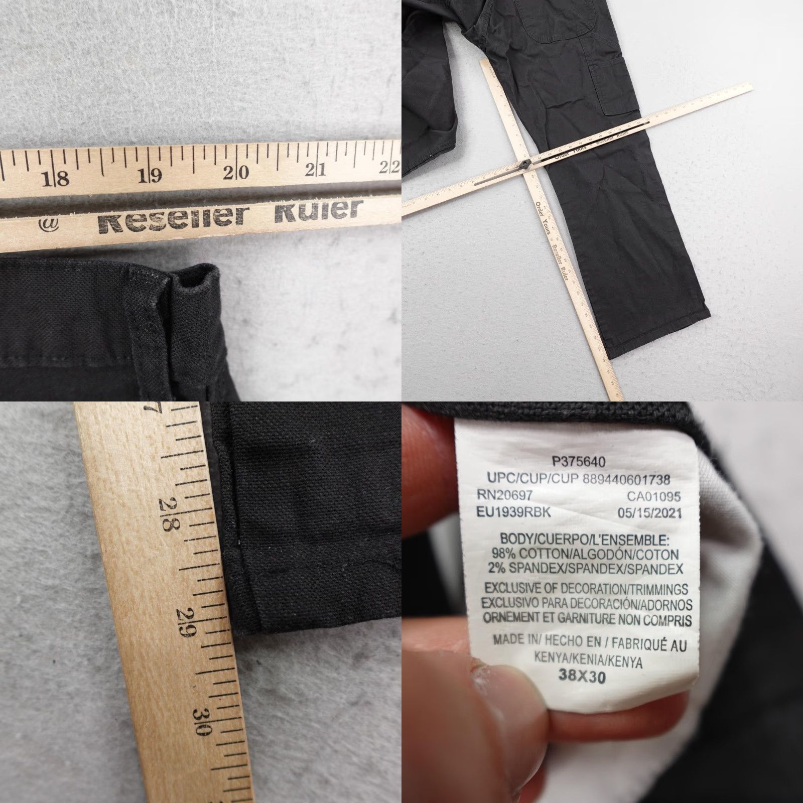 Dickies Dickies Pants Mens 38x30 Black Carpenter Canvas Work Utility Relaxed Outdoors Size US 38 / EU 54 - 8 Thumbnail