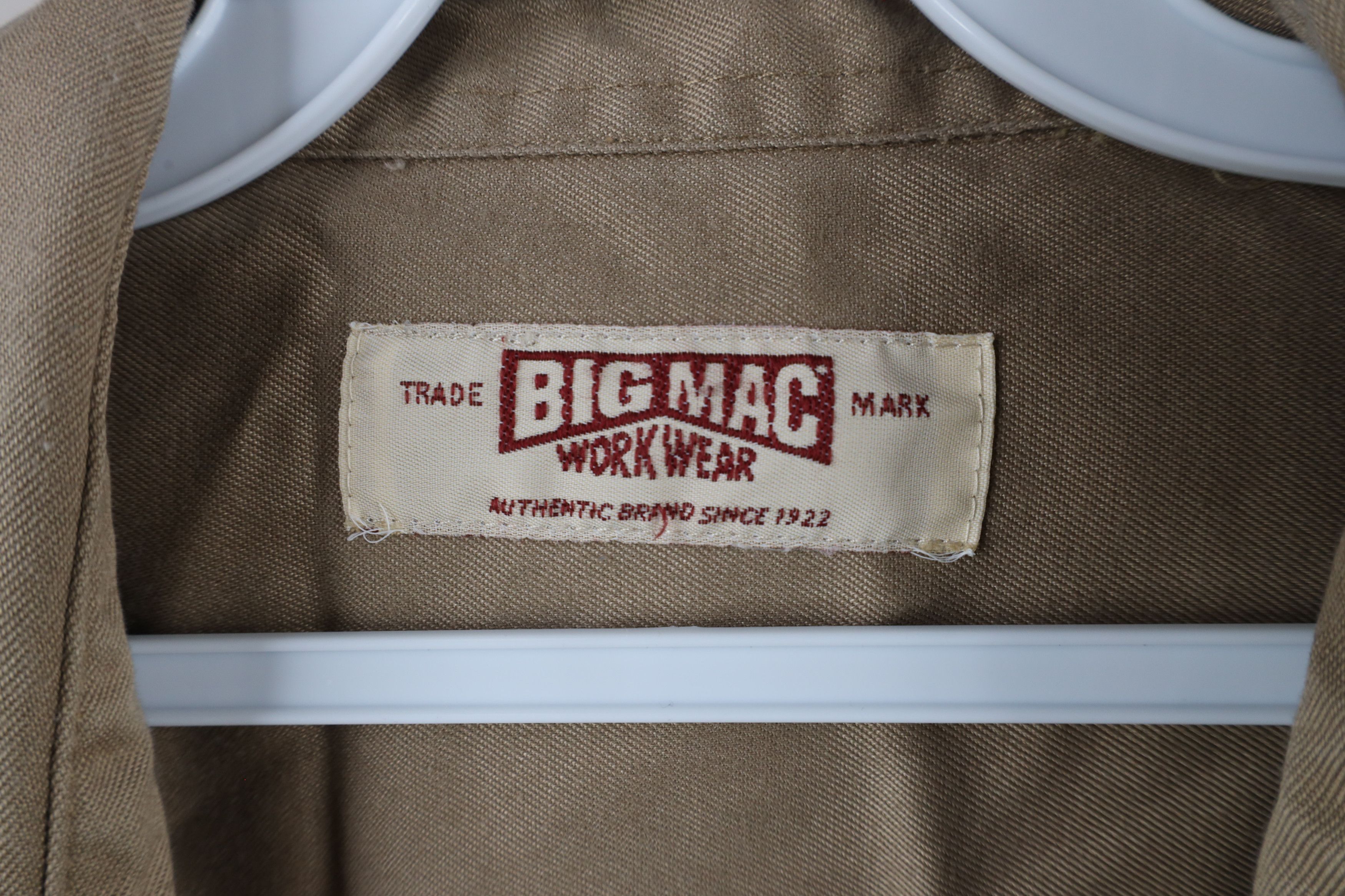 Vintage Vintage 90s Big Mac Workwear Collared Button Shirt Brown Size US XXL / EU 58 / 5 - 4 Thumbnail