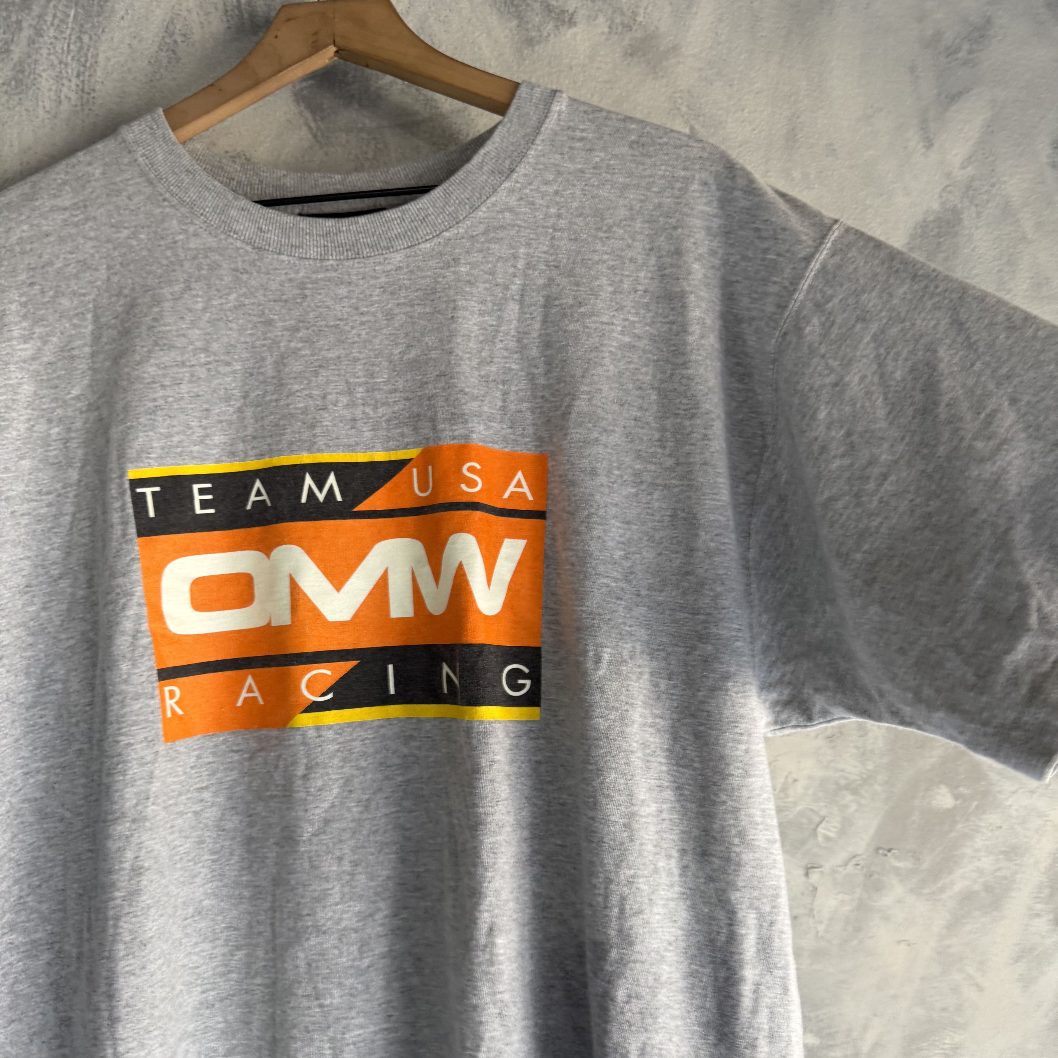 Other Vintage OMW Racing T Shirt Mens 2XL Gray Team USA Sports 90s Size US XXL / EU 58 / 5 - 4 Thumbnail
