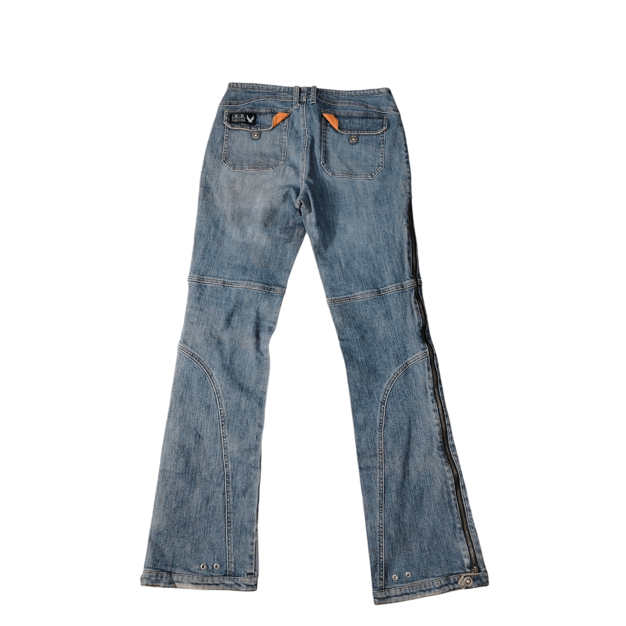 Harley Davidson × Hypebeast Vintage Harley Davidson Style Panelled Denim Size 32" / US 10 / IT 46 - 2 Thumbnail