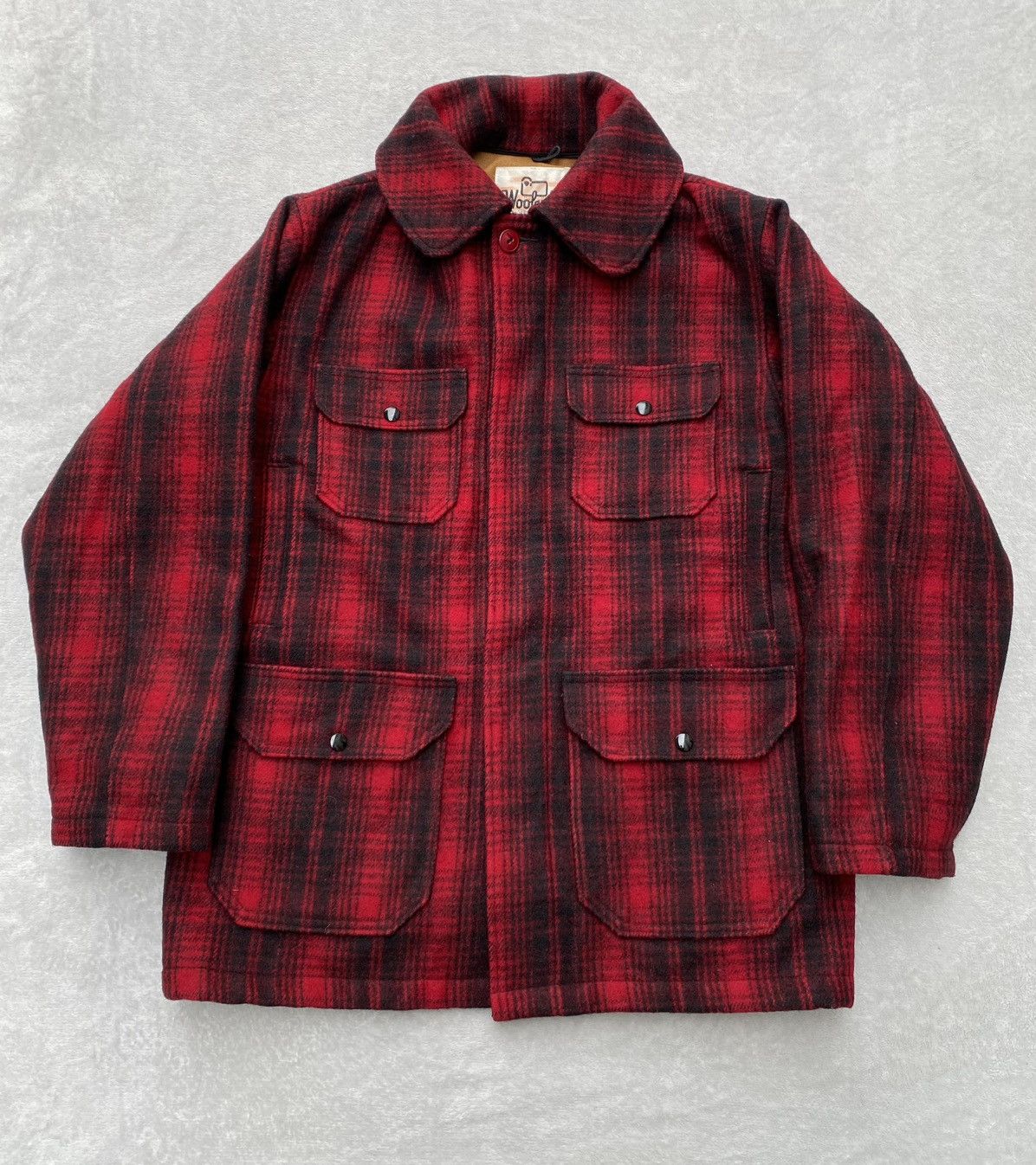 1980s Woolrich Mackinaw Buffalo Plaid Hunting Jacket