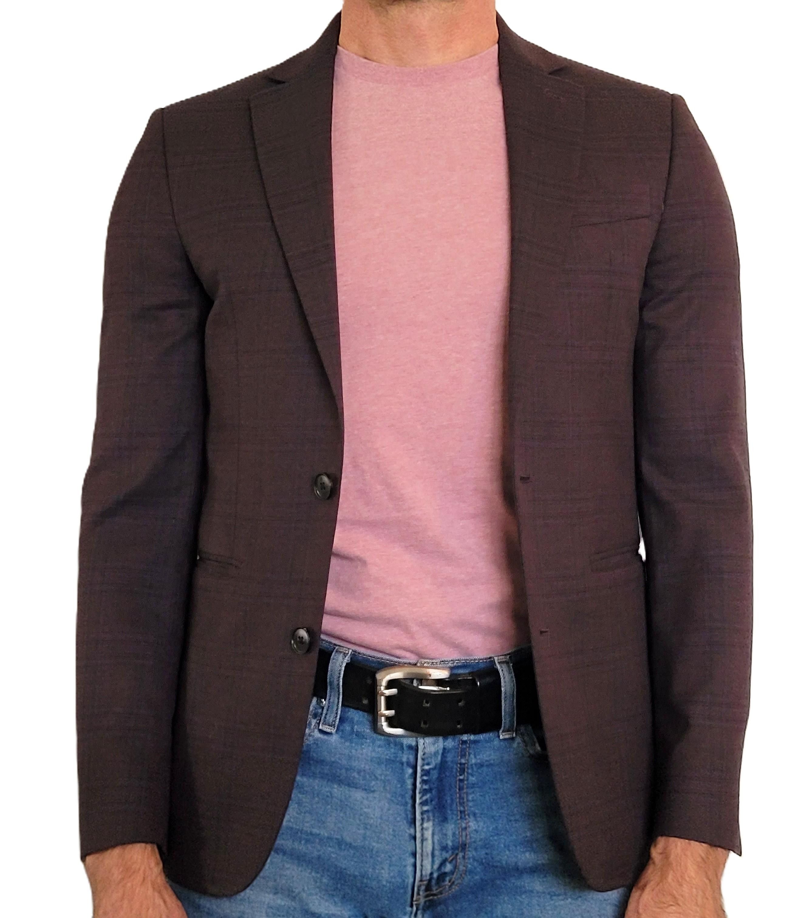 I.N.C Burgundy / Plum Subtle Plaid XS Size 38S - 1 Thumbnail