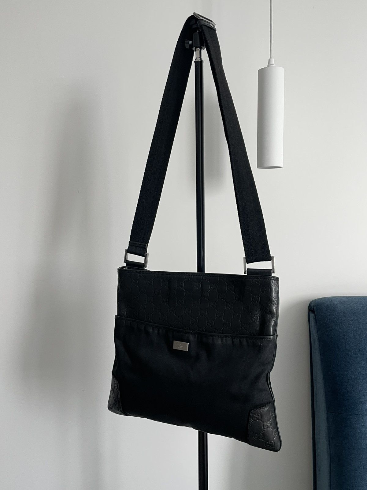 Gucci Gucci Guccissima Messenger Bag Black Monogram Size ONE SIZE - 5 Thumbnail