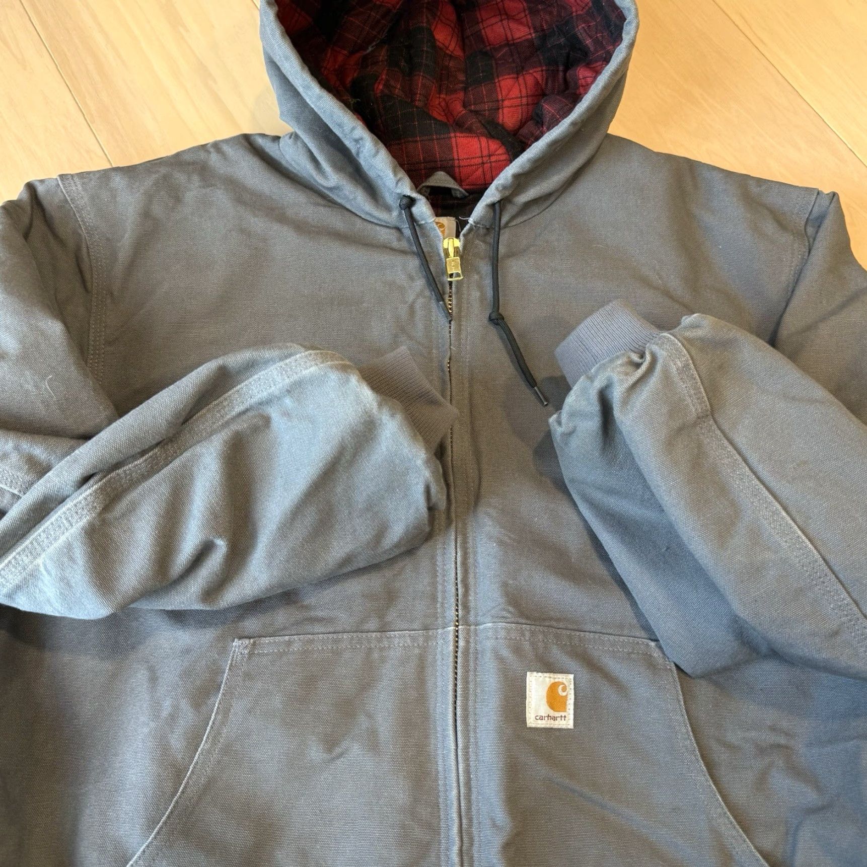 Carhartt VINTAGE Carhartt Huntsman Active Jacket XL Gray Plaid Lined Heavy Workwear Outerwear Size US XL / EU 56 / 4 - 4 Thumbnail