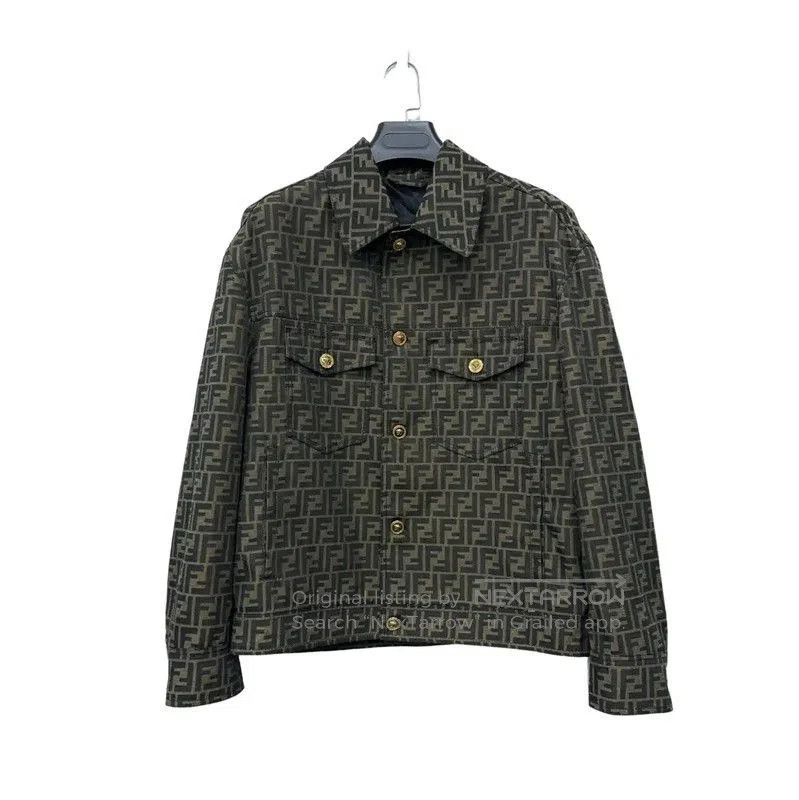 Fendi Fendi Brown Printed Jacket for Men . Size US M / EU 48-50 / 2 - 1 Thumbnail