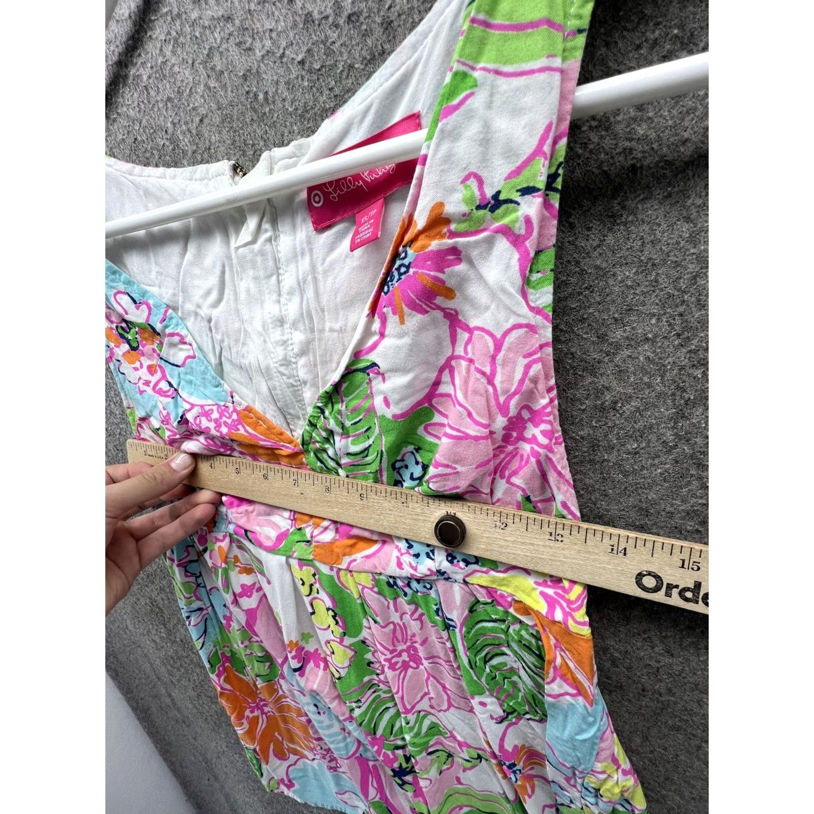 Lilly Pulitzer Lilly Pulitzer Dress Womens XS Multicolor Floral V Neck Fit & Flare Sundress Size XS / US 0-2 / IT 36-38 - 3 Thumbnail