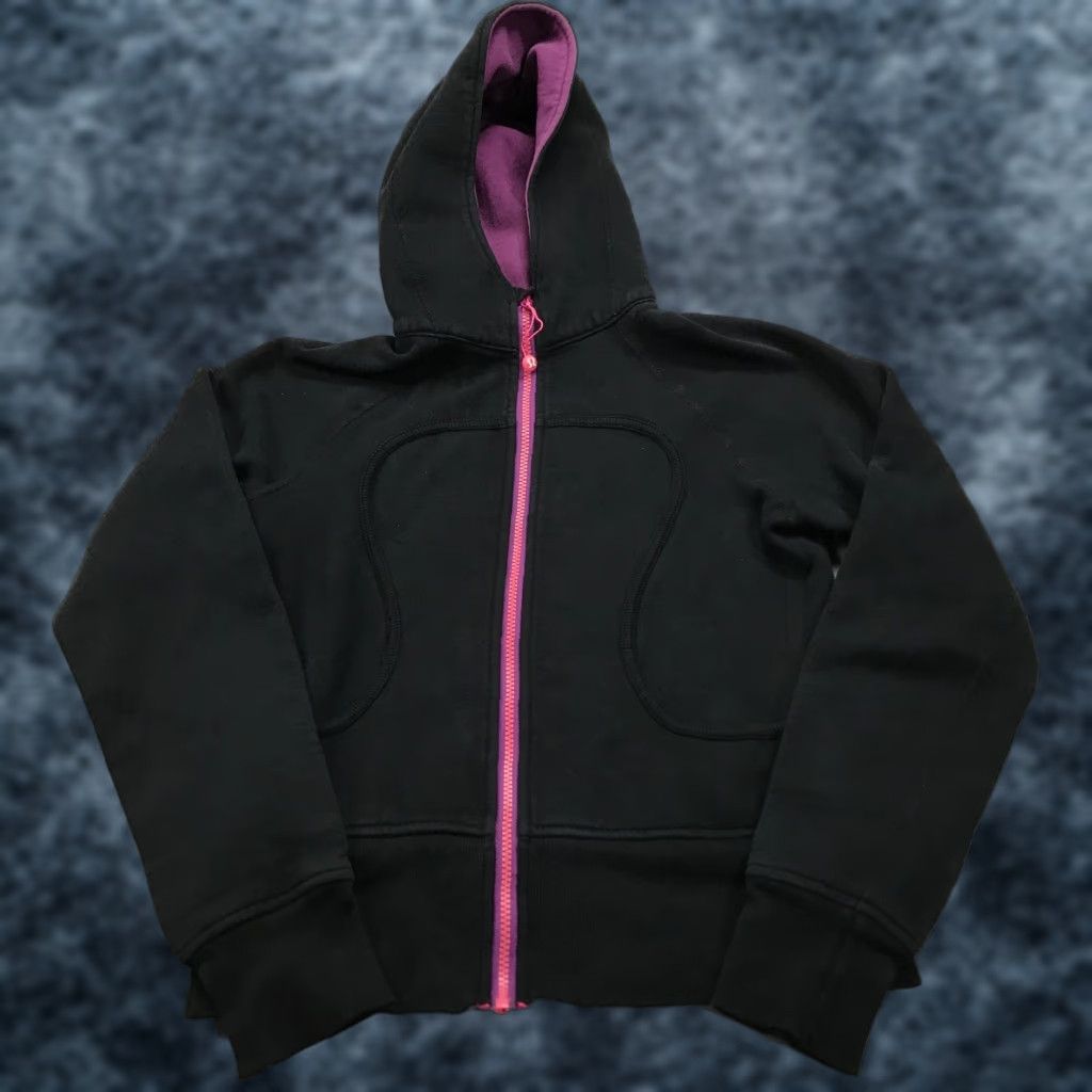 Lululemon Lululemon Hoodie Scuba Womens 6 Black Pink Full Zip Sweatshirt Logo Yoga Size M / US 6-8 / IT 42-44 - 1 Thumbnail