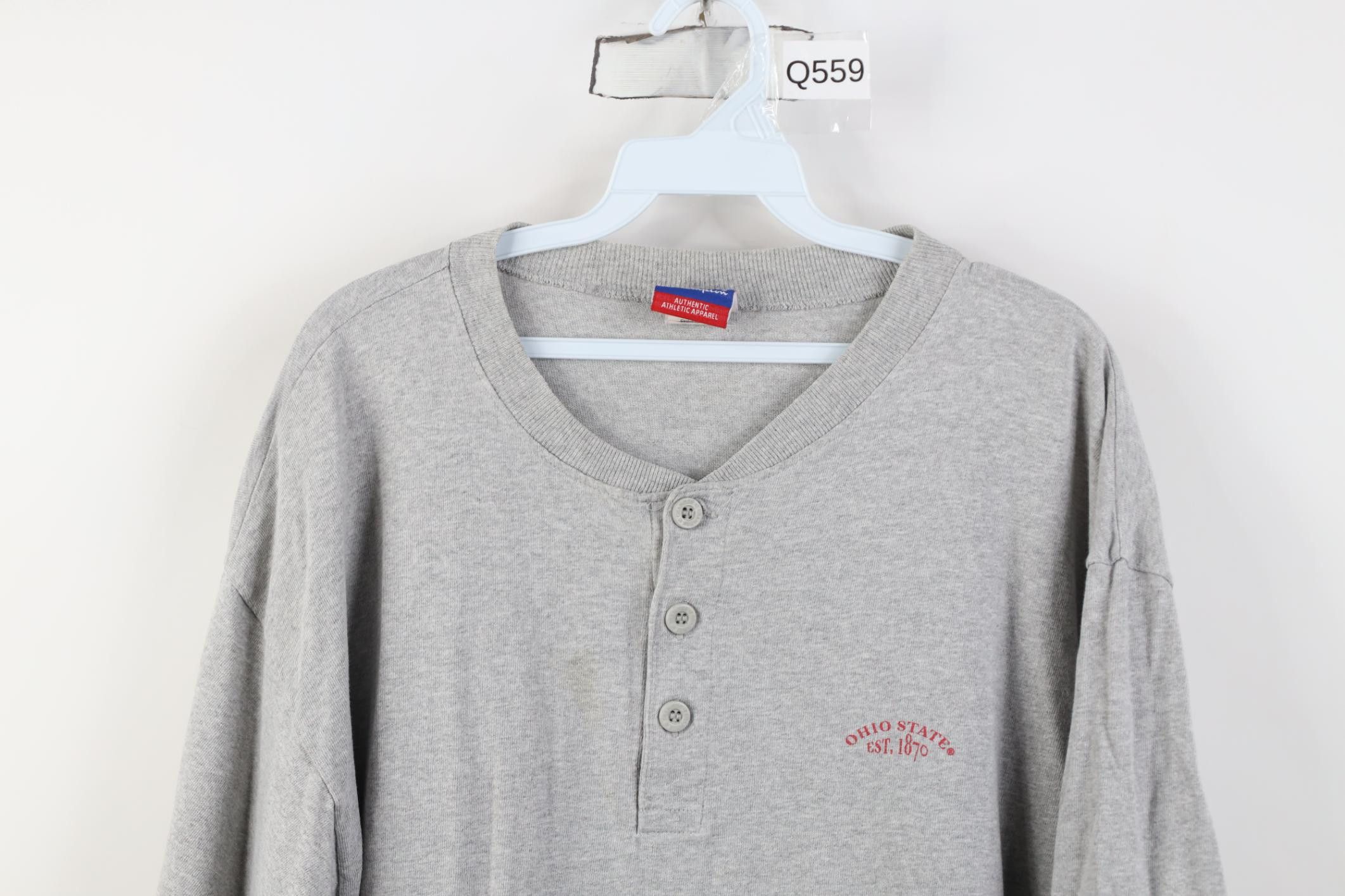 Champion Vintage 90s Champion Ohio State University Henley T-Shirt Size US XL / EU 56 / 4 - 2 Thumbnail