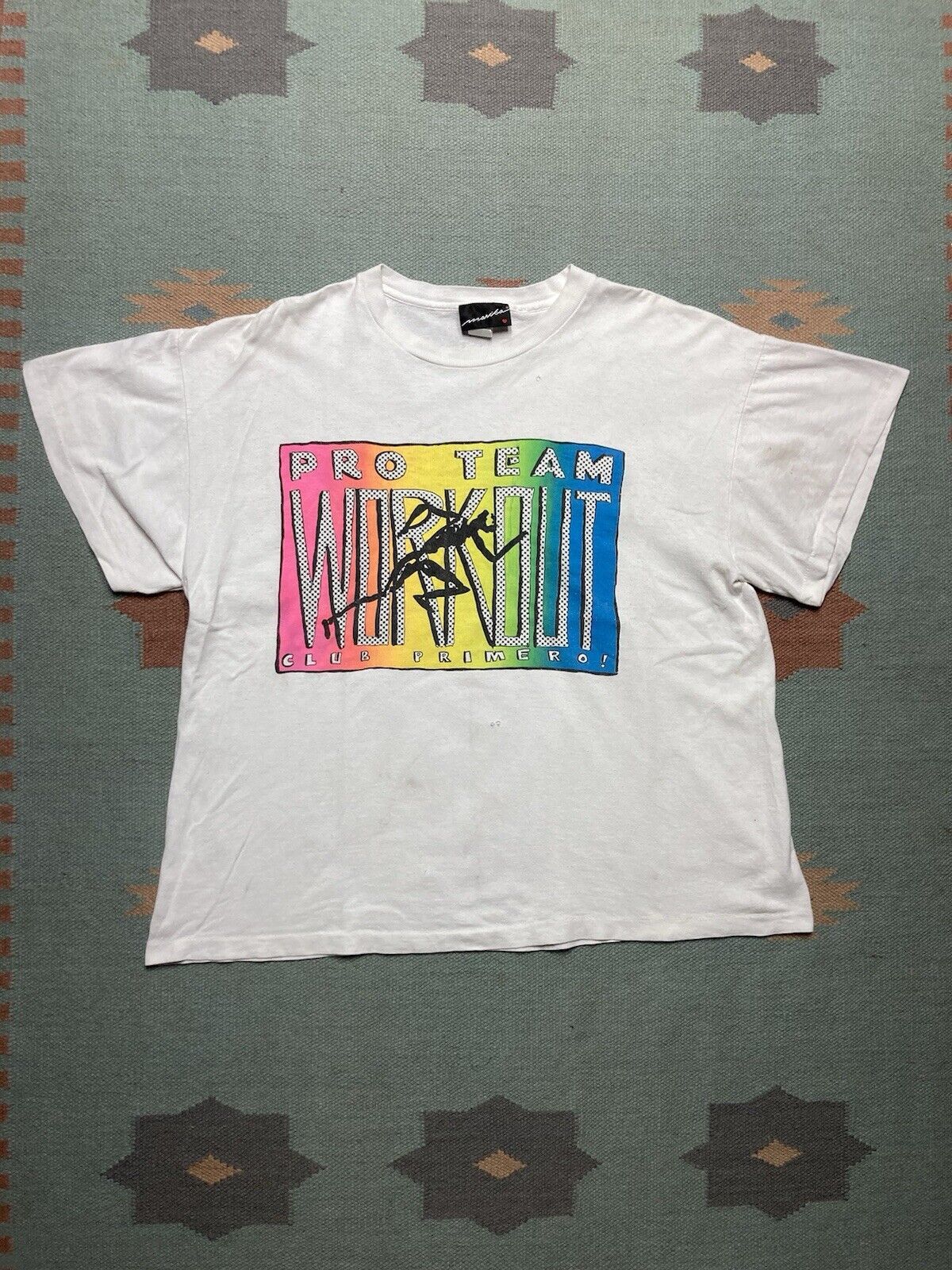 Vintage VTG 90s t shirt pro workout distressed bodybuilder boxy XL Size US XL / EU 56 / 4 - 1 Thumbnail