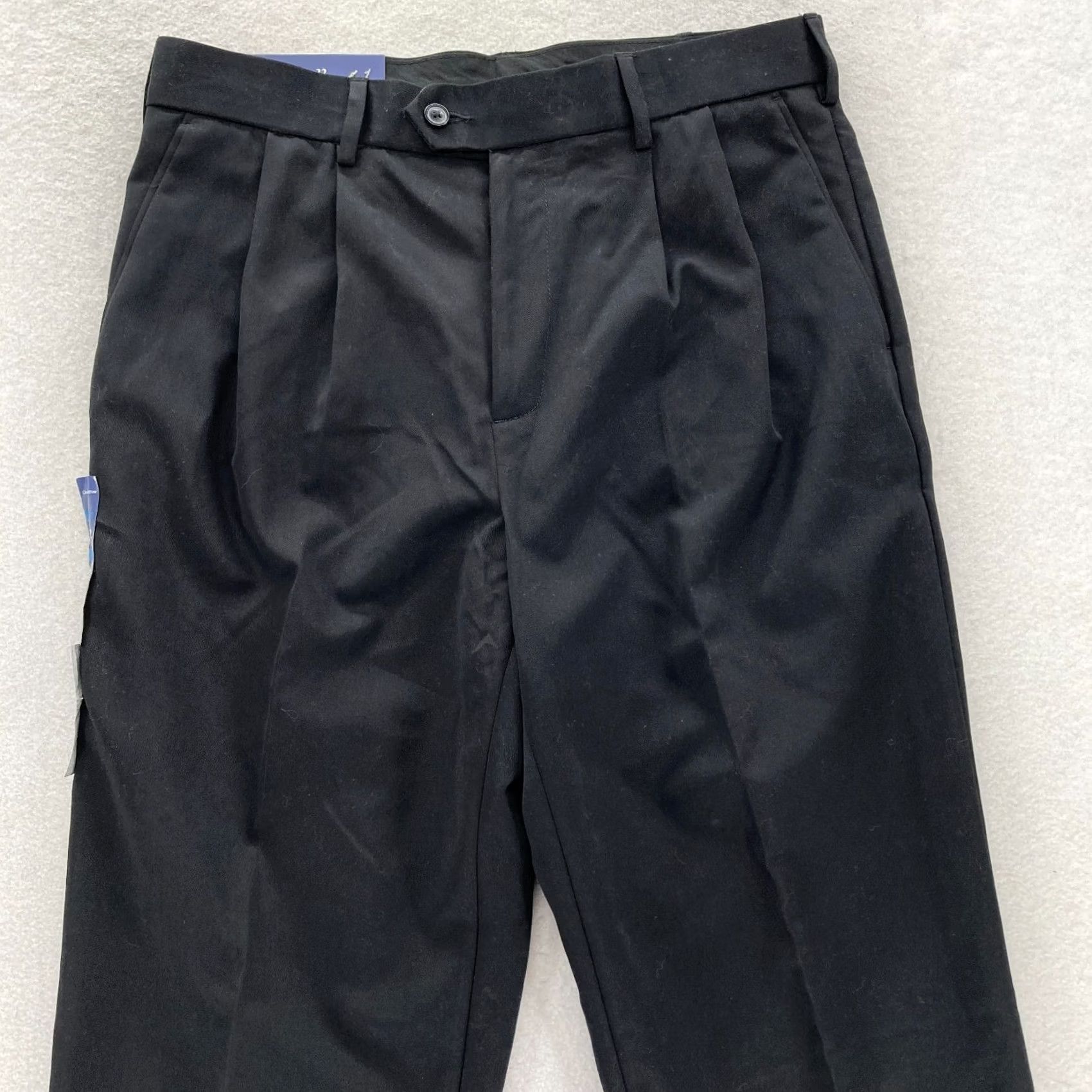 Croft & Barrow Croft & Barrow Easy Care Dress Pants Mens 32x32 Classic Fit Black Pleated Formal Dress Pants Size US 32 / EU 48 - 2 Thumbnail