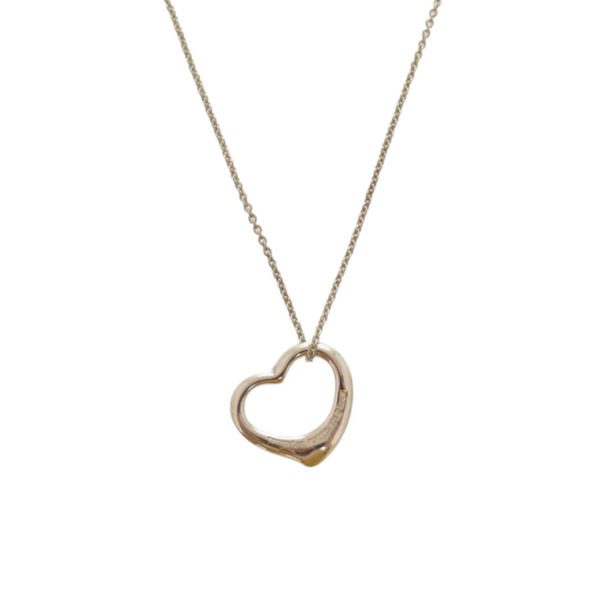 Tiffany & Co. Excellent condition Tiffany Open Heart Elsa Peretti Sterling Silver Necklace 1080 Size ONE SIZE - 1 Thumbnail
