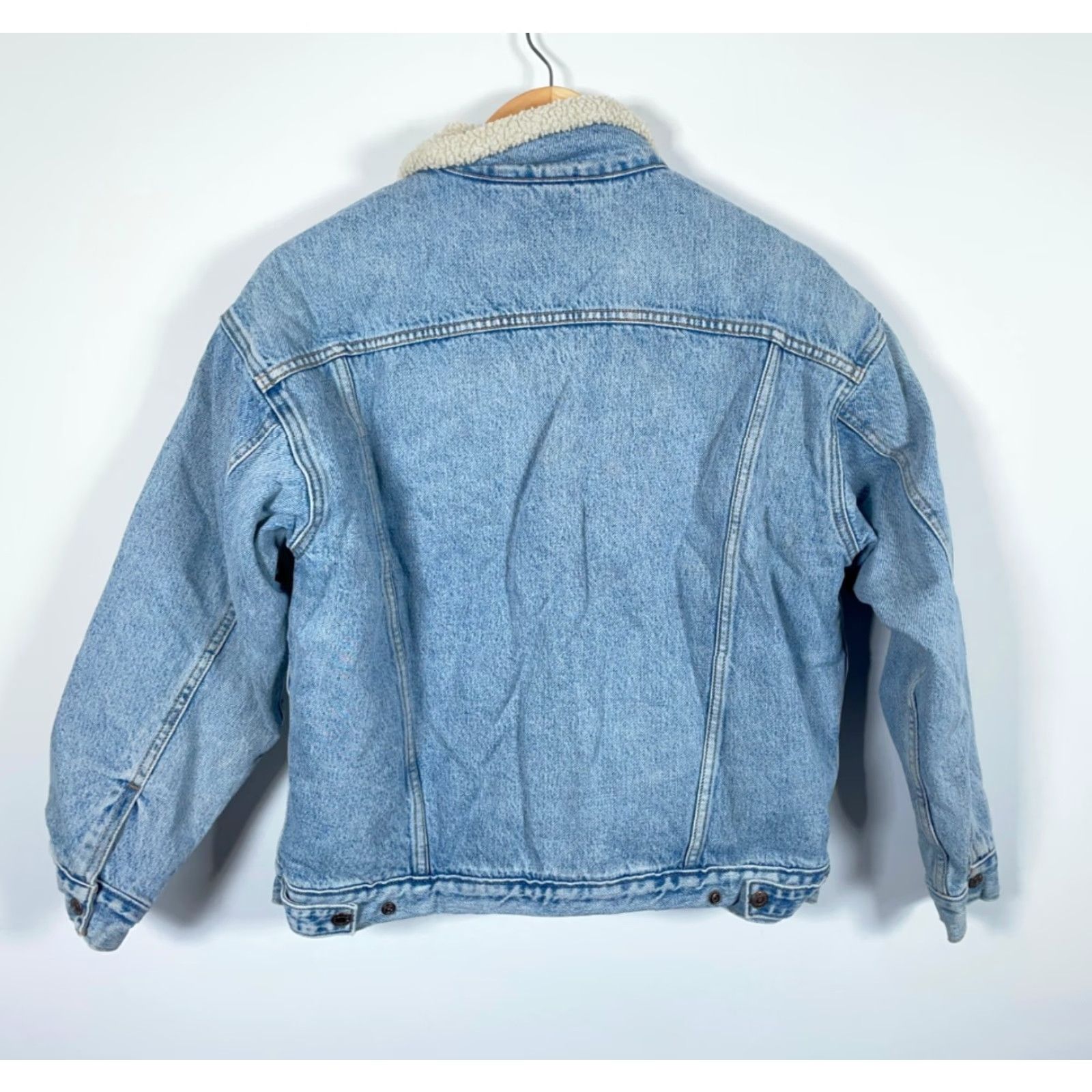 Levi's Levi's Premium Sherpa Lined Denim Jacket Men's Small Blue Big E Snap Button Casual Retro 90s Grunge Hipster Jacket Men Small Blue Denim Size US 29 - 3 Thumbnail