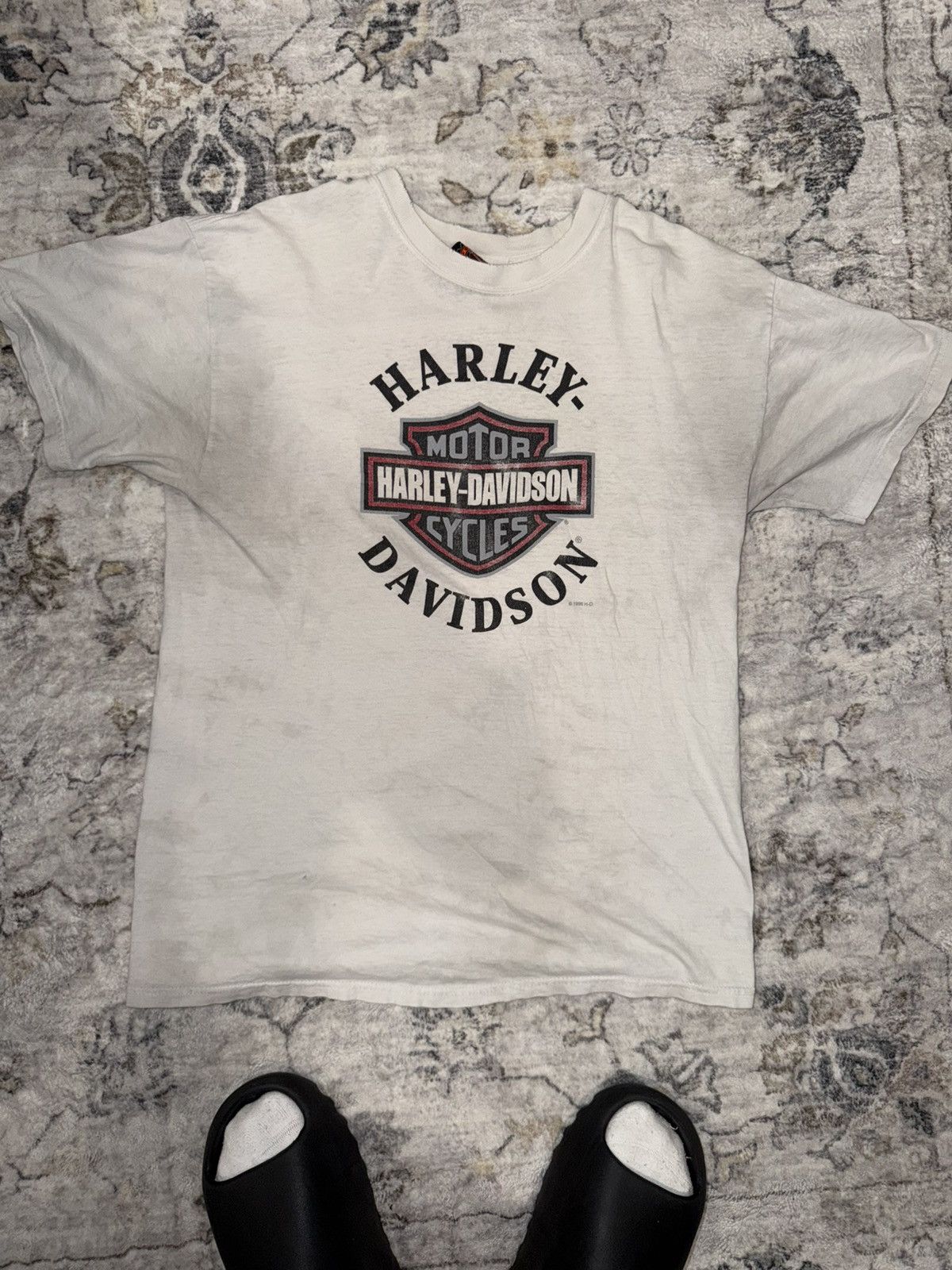 Harley Davidson Vintage 1996 Harley Davidson White Tee Size US M / EU 48-50 / 2 - 1 Thumbnail